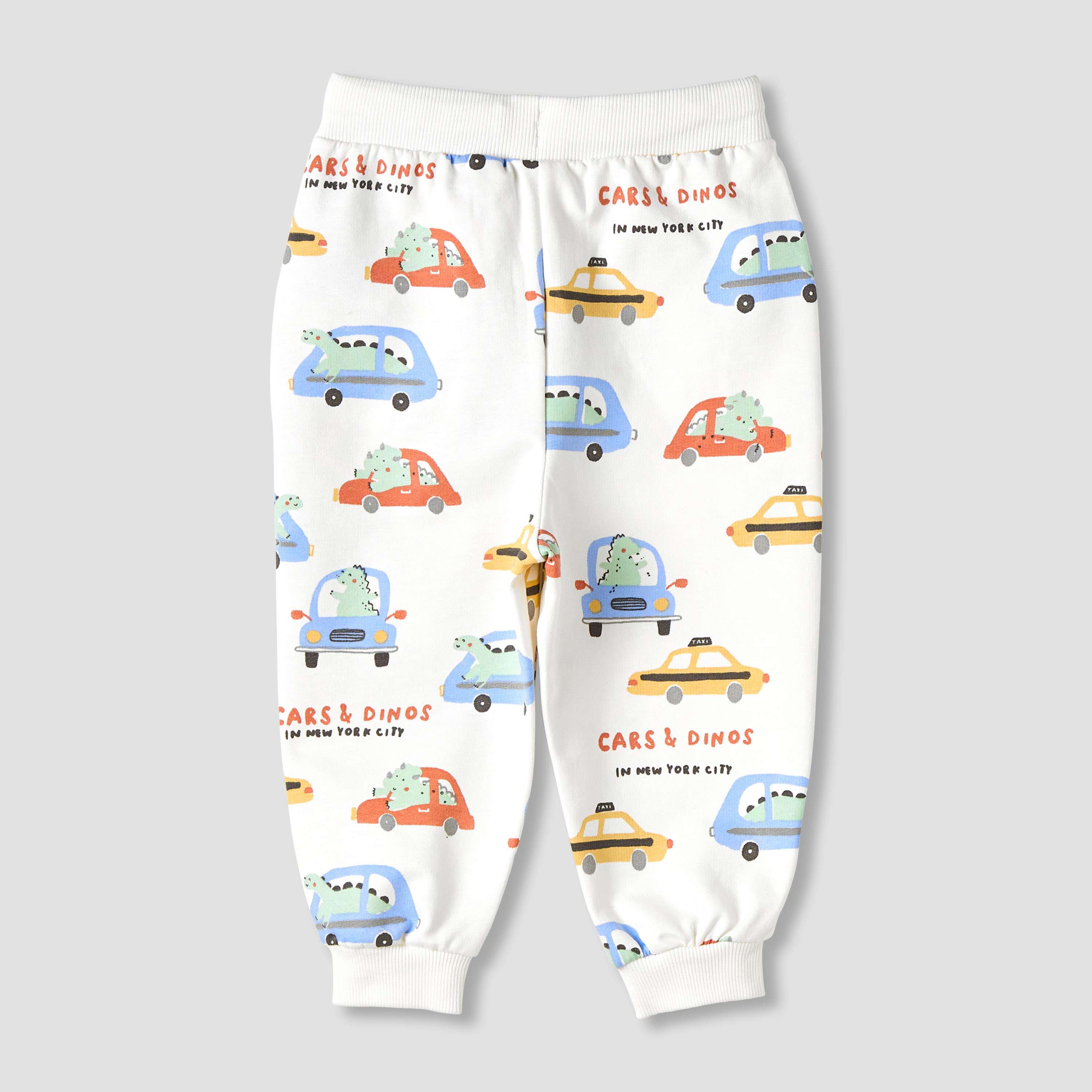Juniors Boys Joggers with Cars Print - Cotton - Drawstring Waist-baby-boys-clothing-bottoms-joggersandtrackpants-image-2