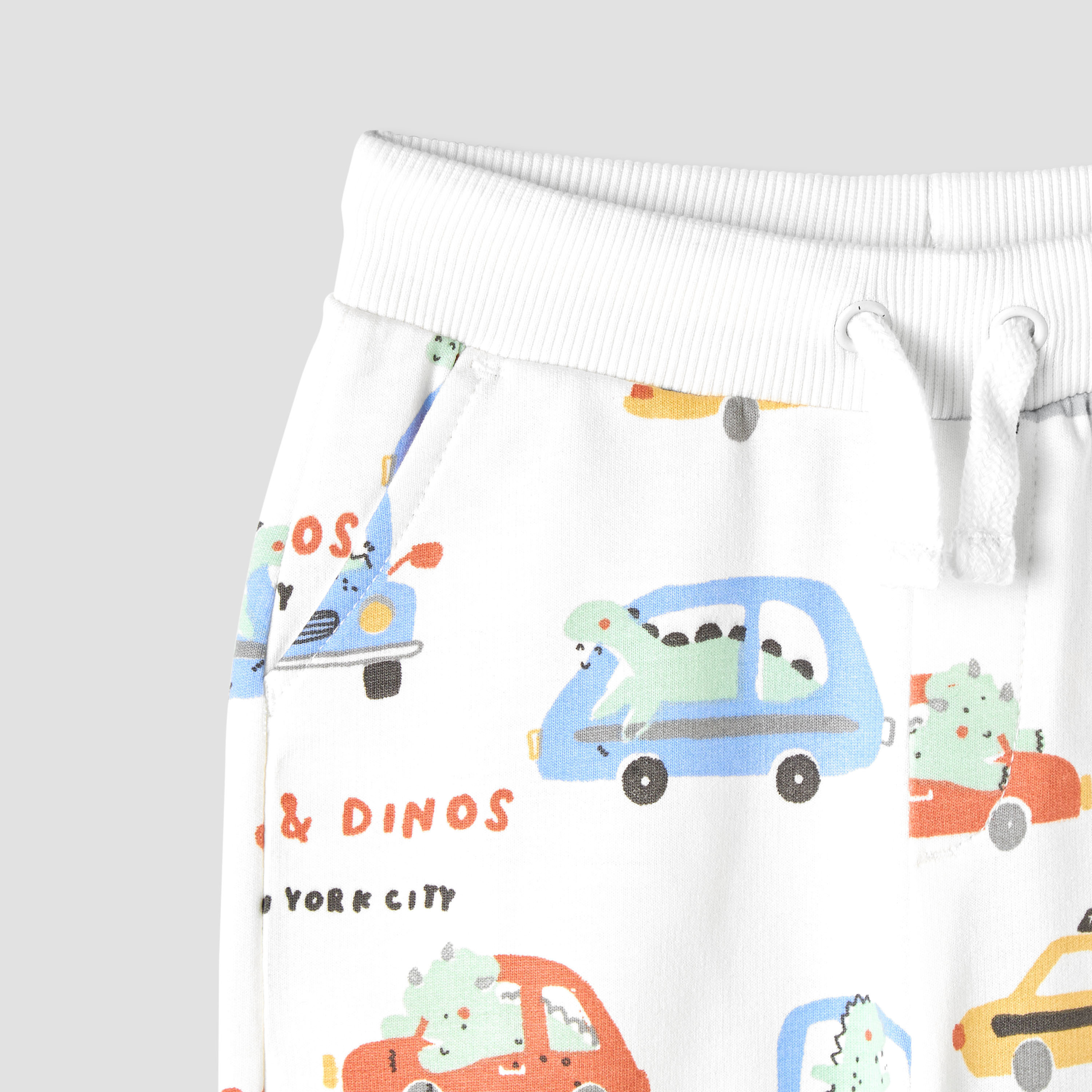 Juniors Boys Joggers with Cars Print - Cotton - Drawstring Waist-baby-boys-clothing-bottoms-joggersandtrackpants-image-3