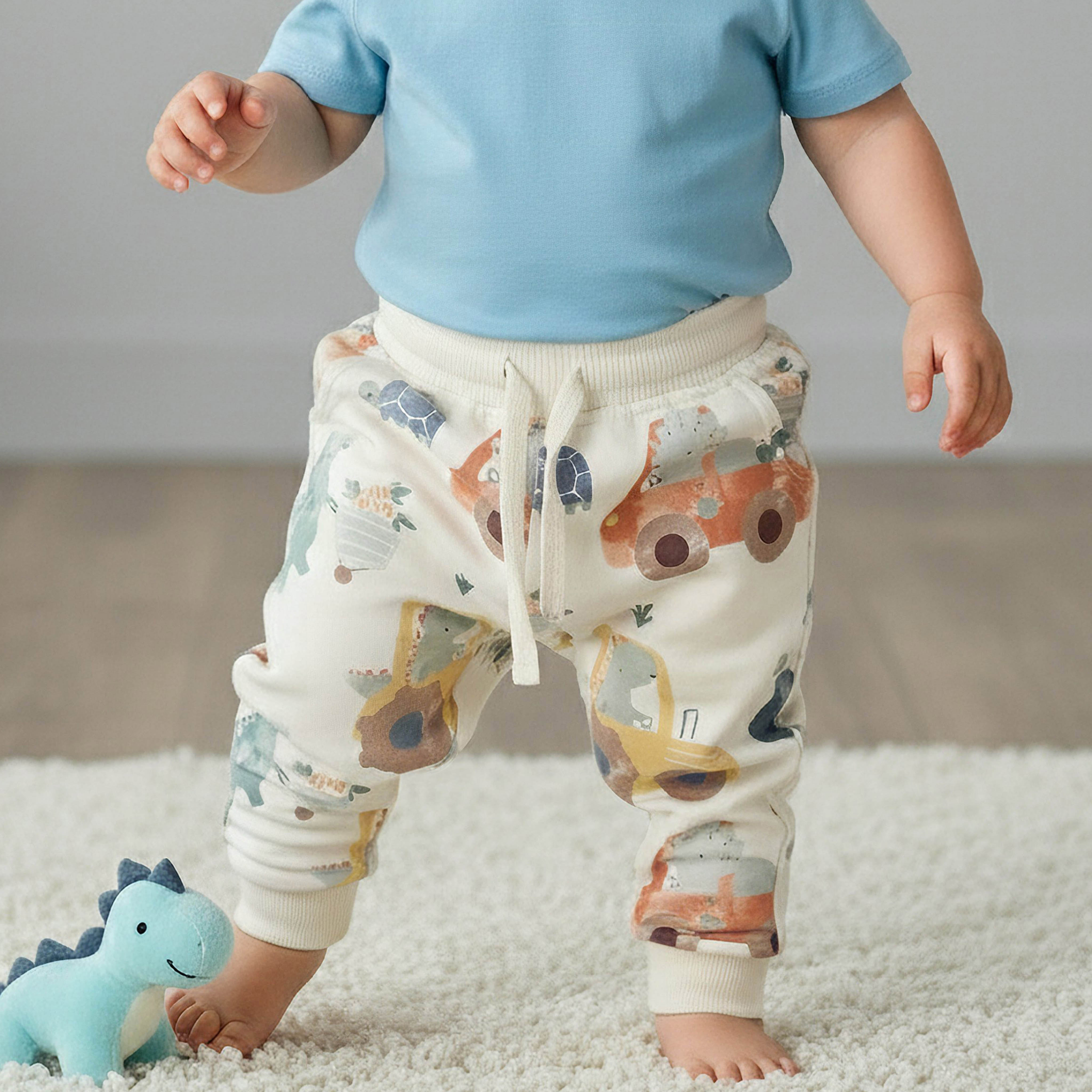 Pack of 2 Juniors Drawstring Waist Joggers with Fun Print-baby-boys-clothing-bottoms-joggersandtrackpants-image-2