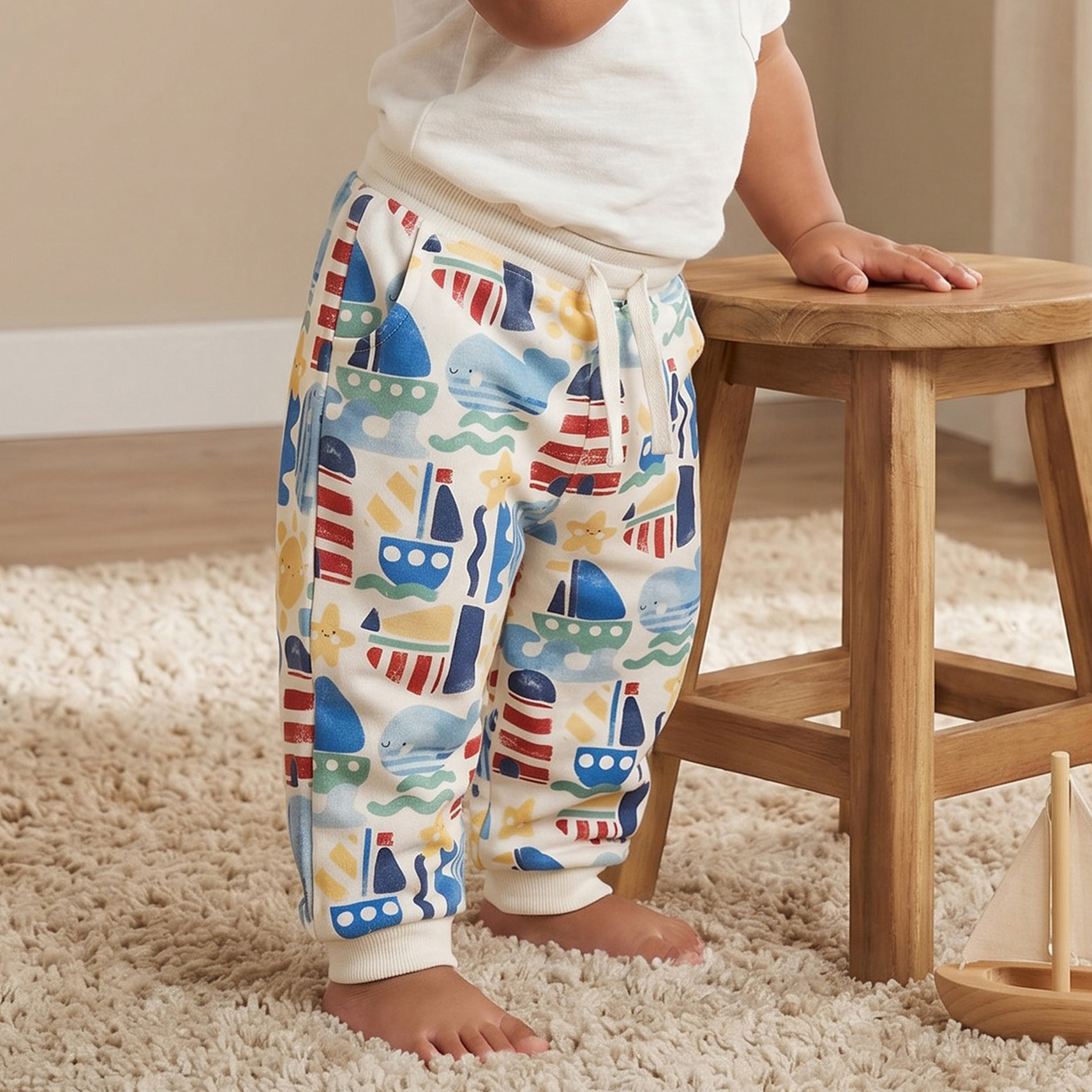 Pack of 2 Juniors Drawstring Waistband Joggers with Pockets-baby-boys-clothing-bottoms-joggersandtrackpants-image-2