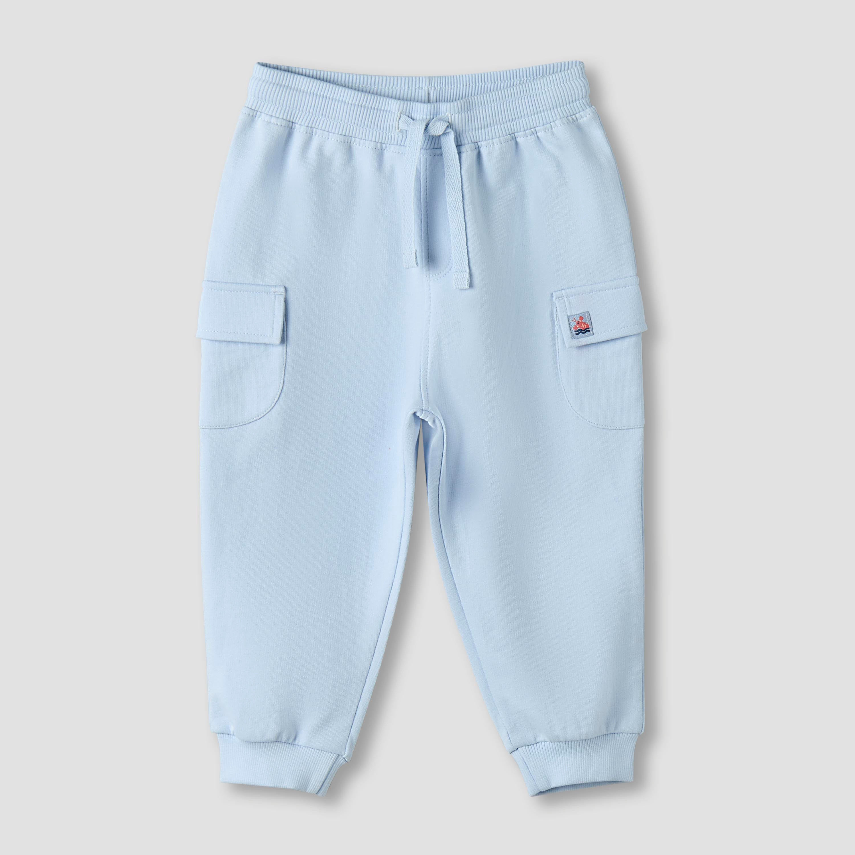 بنطلون رياضي بخصر مطاطي ورباط مع جيوب - طقم من قطعتين-baby-boys-clothing-bottoms-joggersandtrackpants-image-6