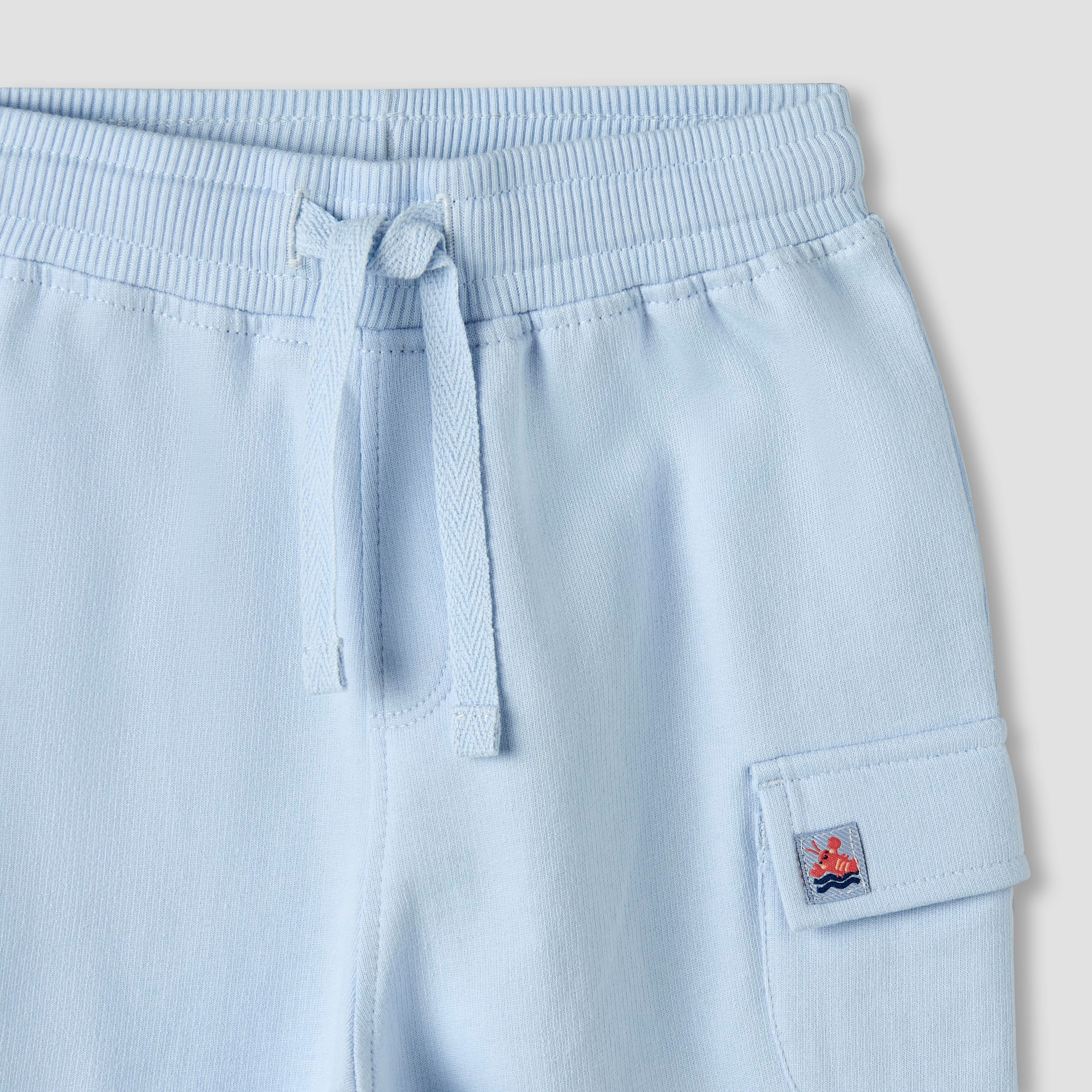 بنطلون رياضي بخصر مطاطي ورباط مع جيوب - طقم من قطعتين-baby-boys-clothing-bottoms-joggersandtrackpants-image-2