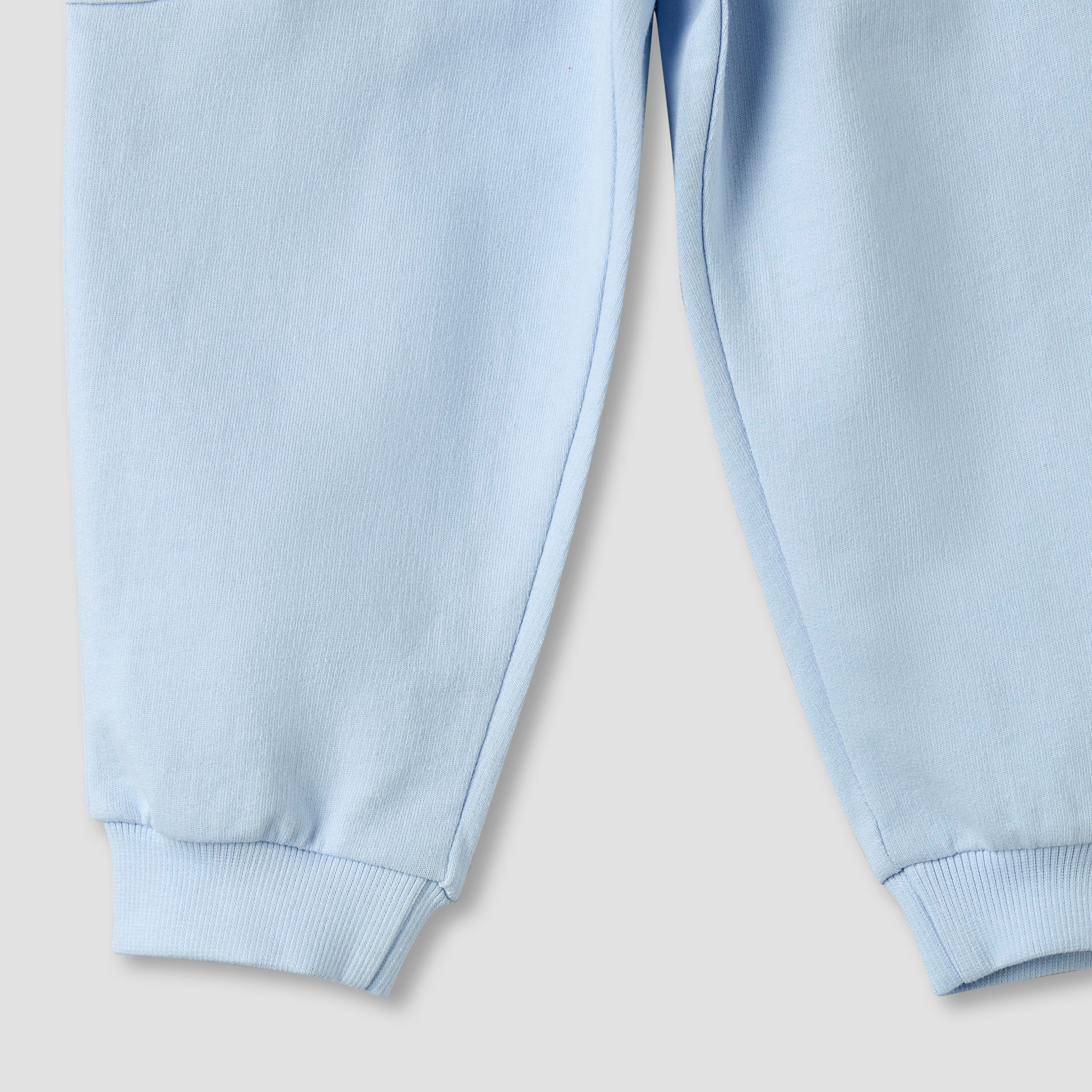 بنطلون رياضي بخصر مطاطي ورباط مع جيوب - طقم من قطعتين-baby-boys-clothing-bottoms-joggersandtrackpants-image-1