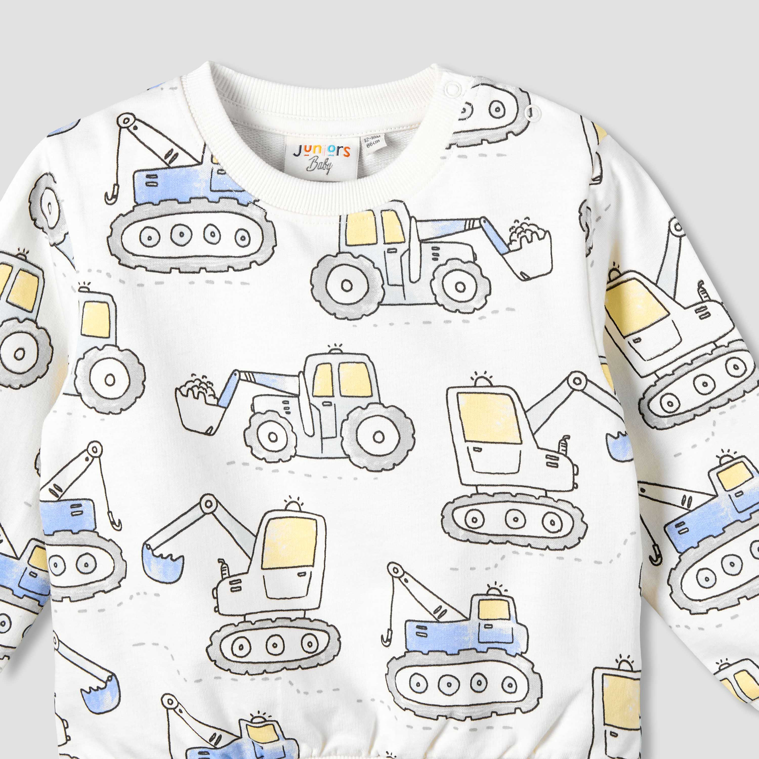 سويت شيرت بطبعات معدات البناء بأكمام طويلة من جونيورز-baby-boys-clothing-sweatshirts-image-2