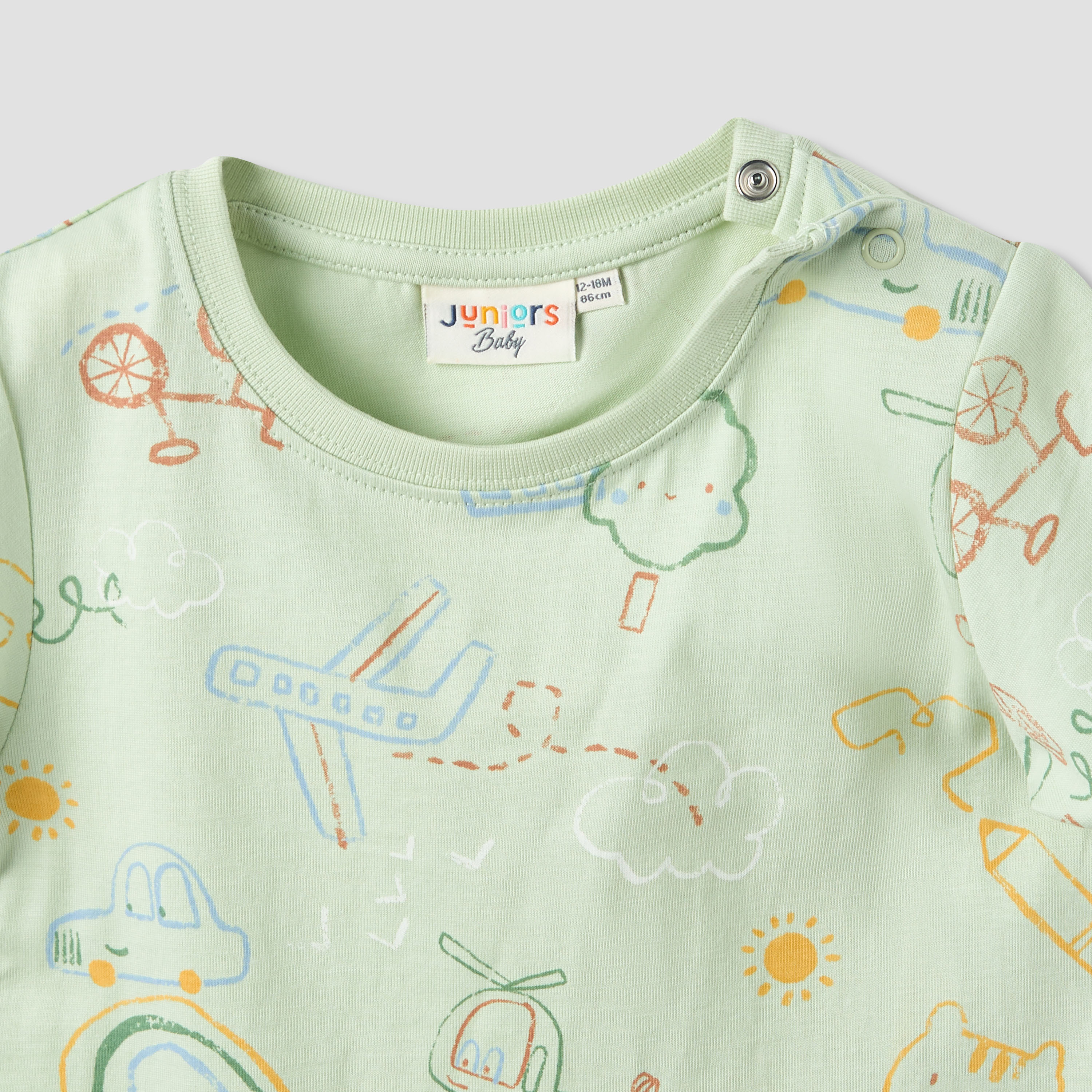 Juniors Crew Neck Short Sleeve 3-Piece T-shirts and Joggers Set with Drawstring Closure-baby-boys-clothing-setsandcoords-image-6