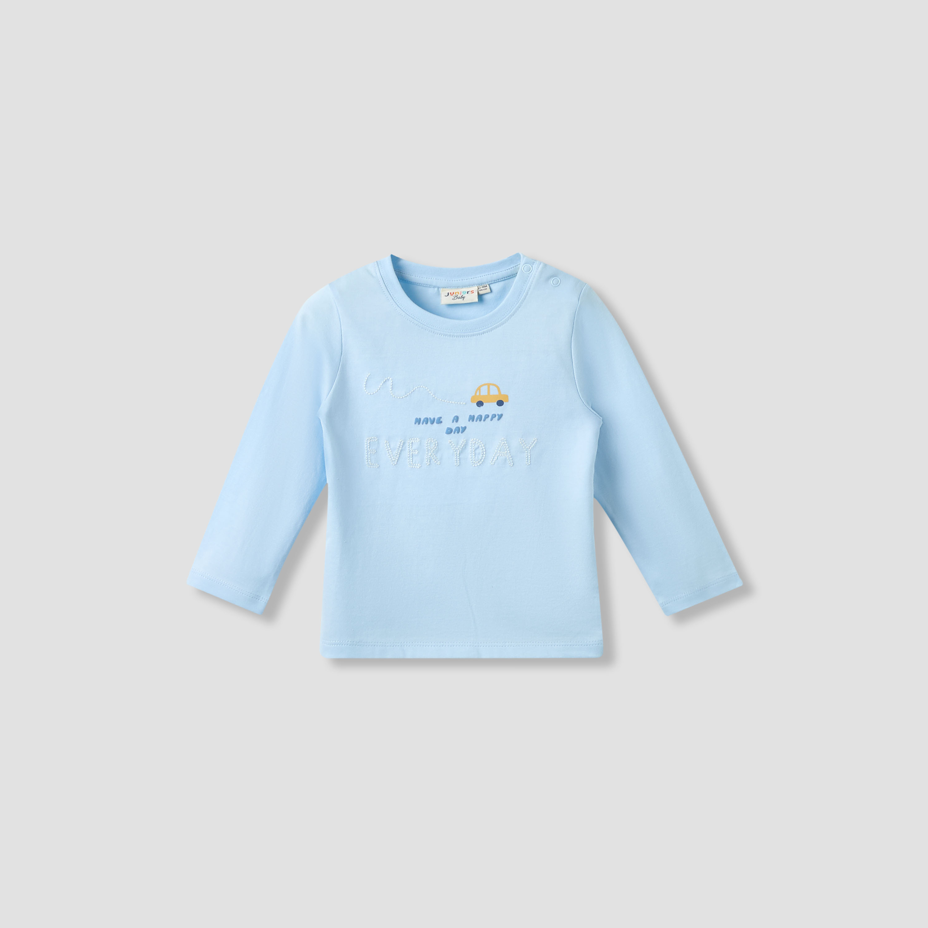 Juniors Crew Neck Long Sleeve 3-Piece T-shirts and Joggers Set with Drawstring Closure-baby-boys-clothing-setsandcoords-image-4