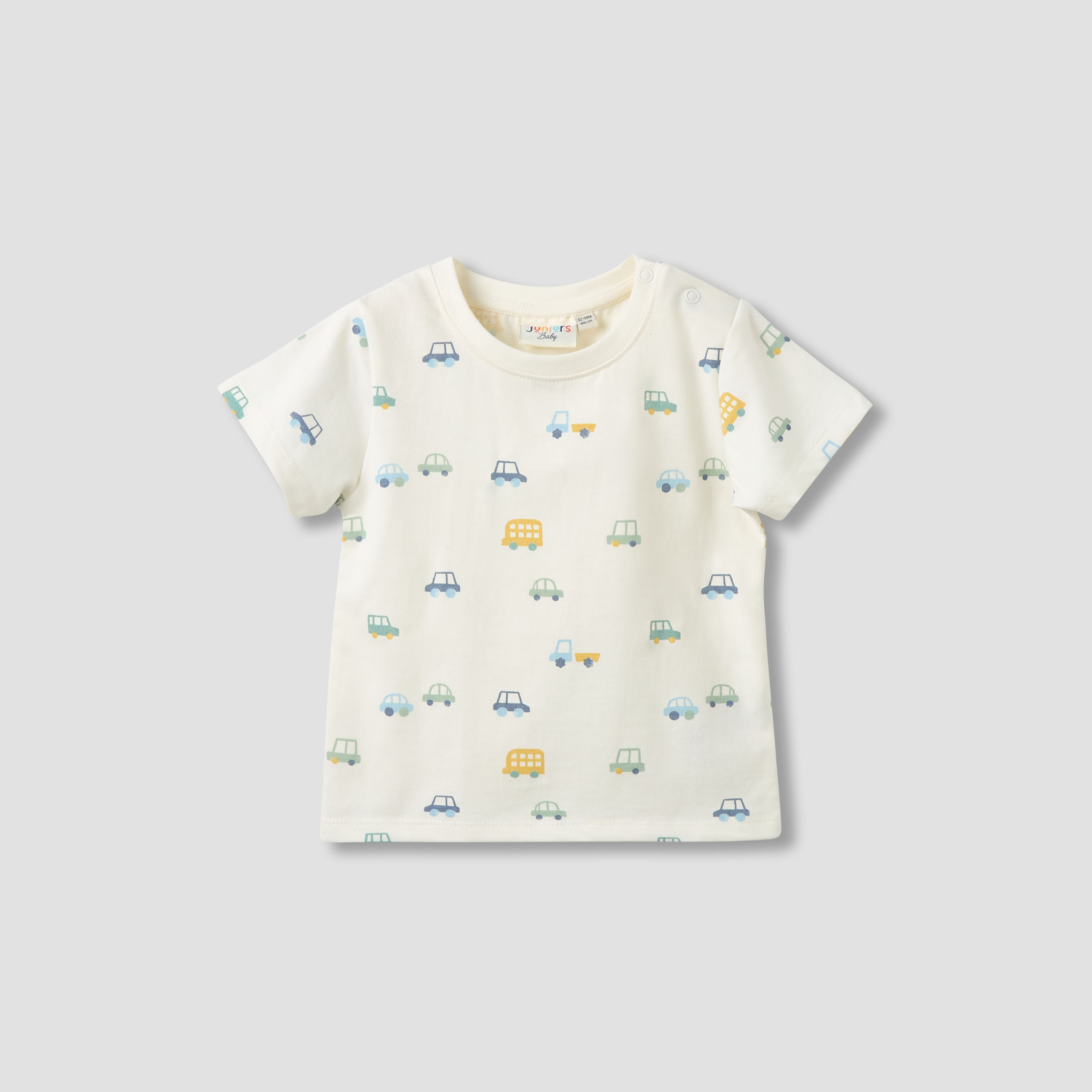 Juniors Crew Neck Short Sleeve T-shirt and Dungaree Set with Stripes-baby-boys-clothing-rompers-image-3