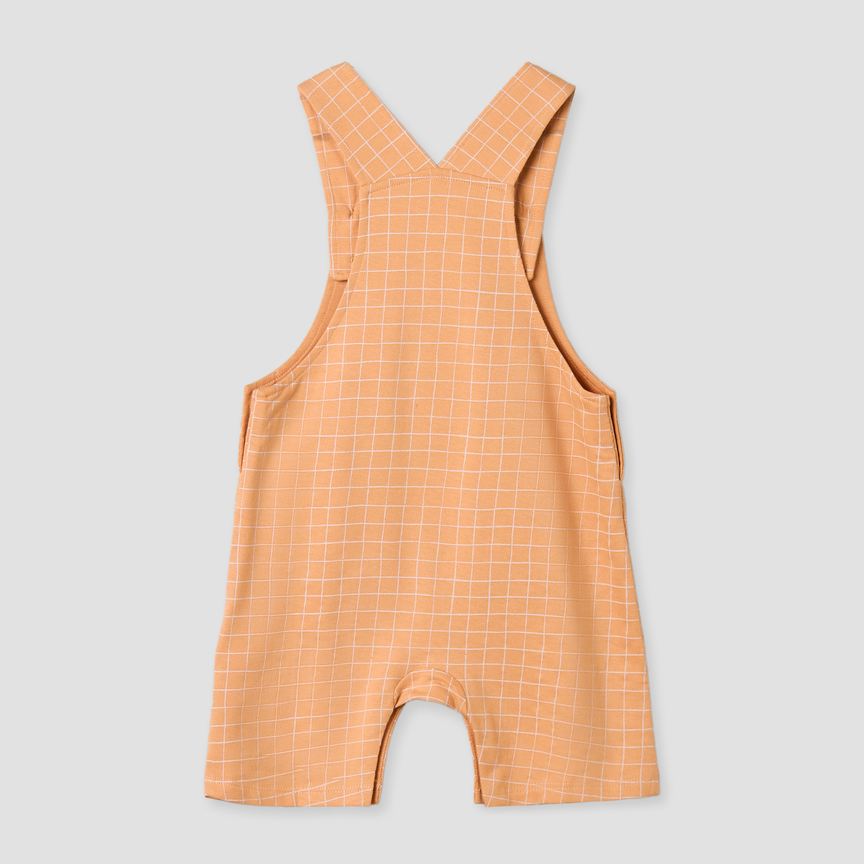 طقم تيشيرت بياقة ضيقة وأكمام قصيرة مع دنغري بتفاصيل مربعات من جونيورز-baby-boys-clothing-setsandcoords-image-5