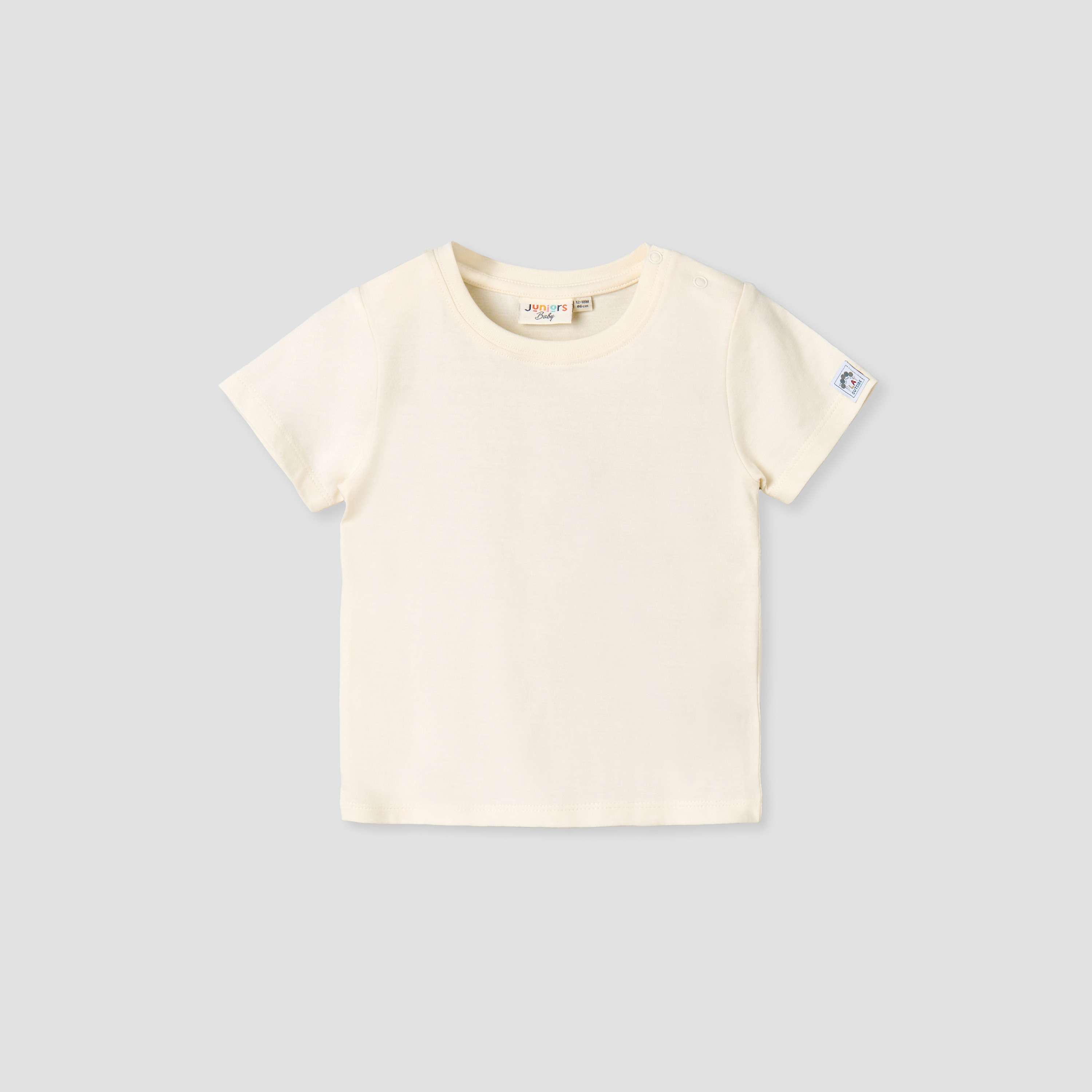 طقم تيشيرت بياقة ضيقة وأكمام قصيرة مع دنغري بتفاصيل مربعات من جونيورز-baby-boys-clothing-setsandcoords-image-6