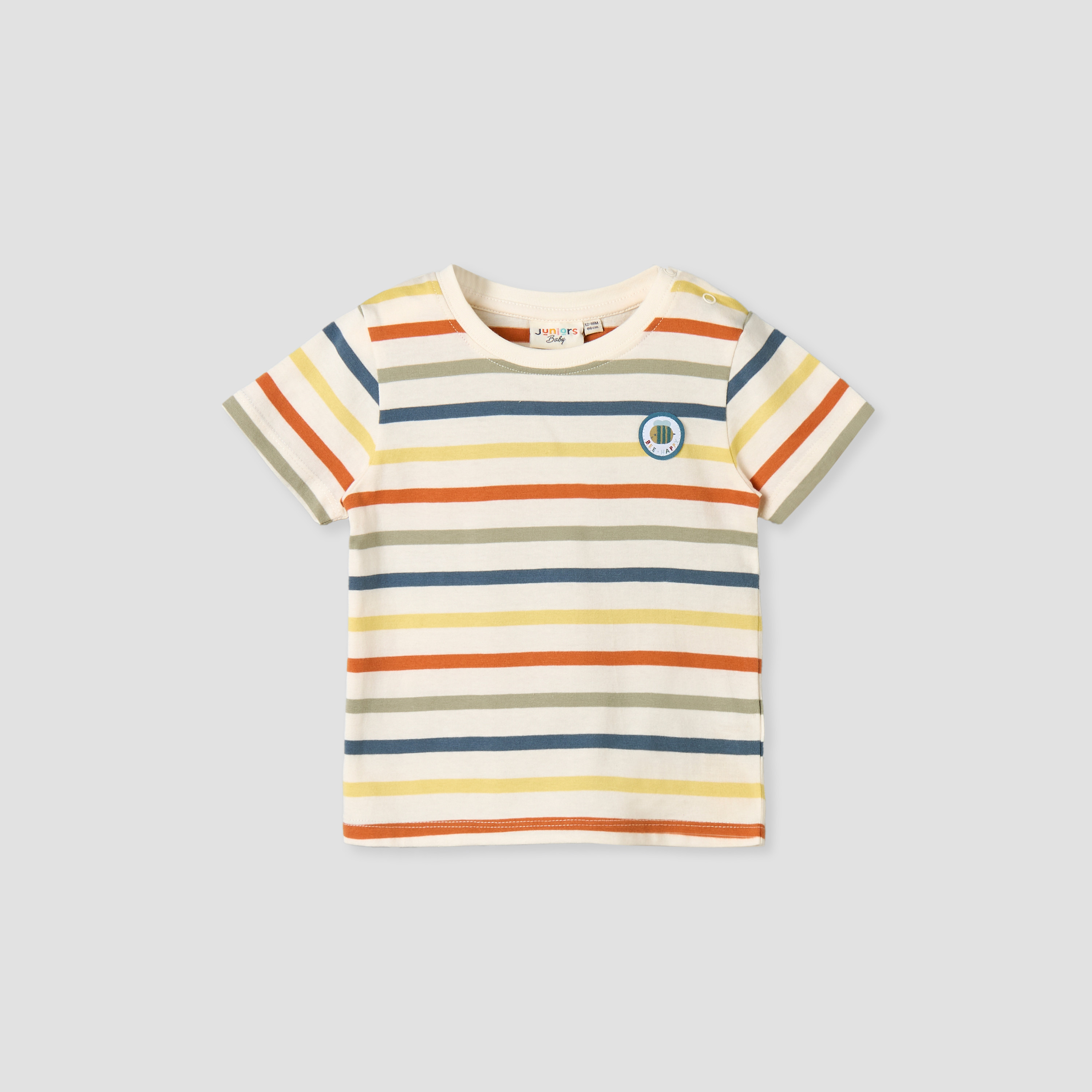 طقم دنغري بزخارف مركبة وتيشيرت بياقة ضيقة وأكمام قصيرة من جونيورز-baby-boys-clothing-setsandcoords-image-4