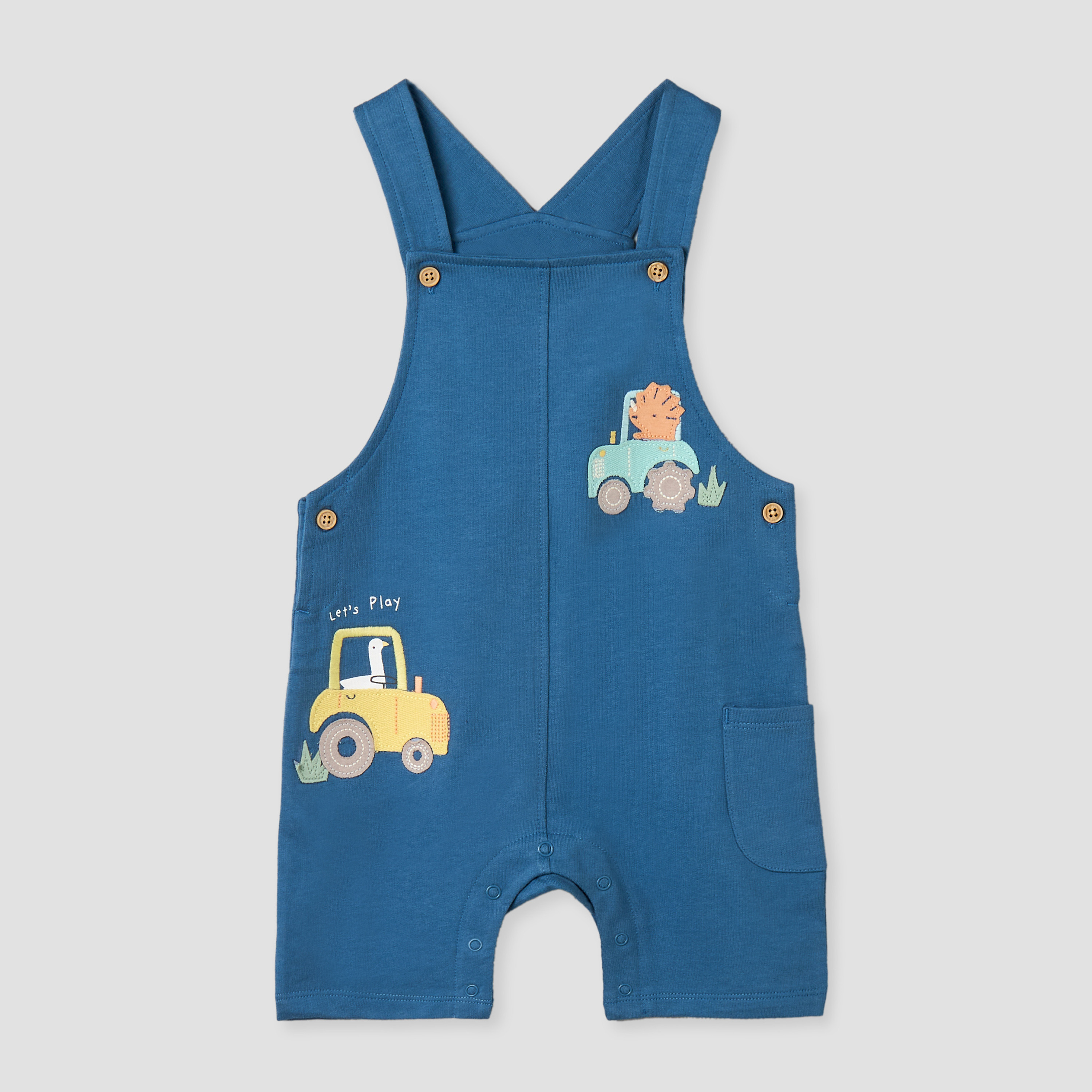 طقم دنغري بزخارف مركبة وتيشيرت بياقة ضيقة وأكمام قصيرة من جونيورز-baby-boys-clothing-setsandcoords-image-6
