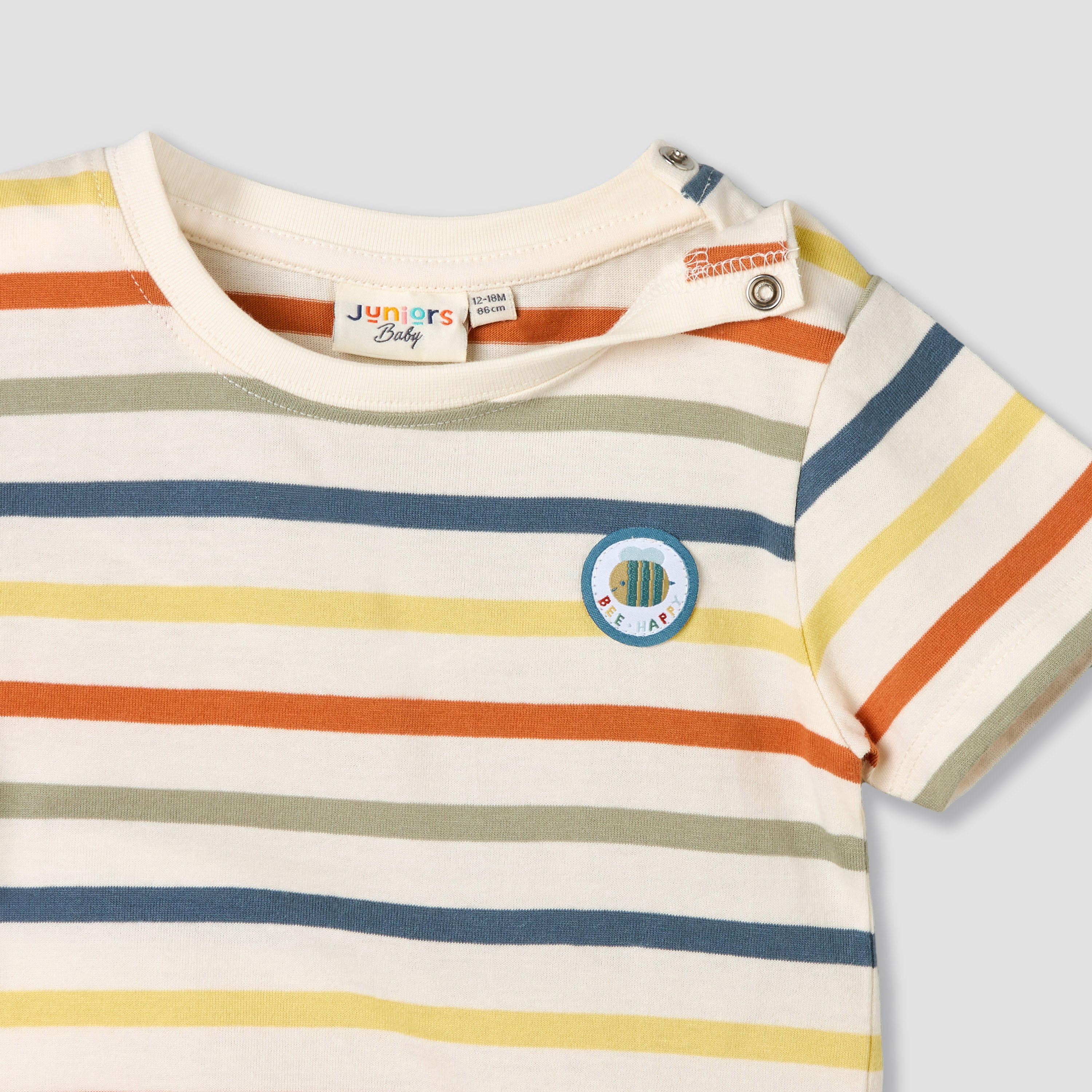 طقم دنغري بزخارف مركبة وتيشيرت بياقة ضيقة وأكمام قصيرة من جونيورز-baby-boys-clothing-setsandcoords-image-8