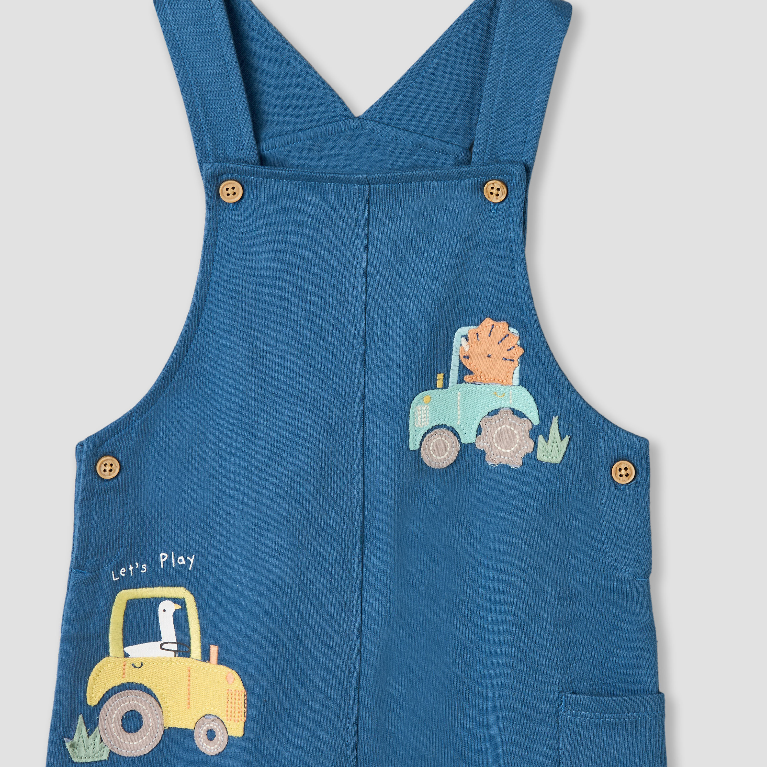 طقم دنغري بزخارف مركبة وتيشيرت بياقة ضيقة وأكمام قصيرة من جونيورز-baby-boys-clothing-setsandcoords-image-9
