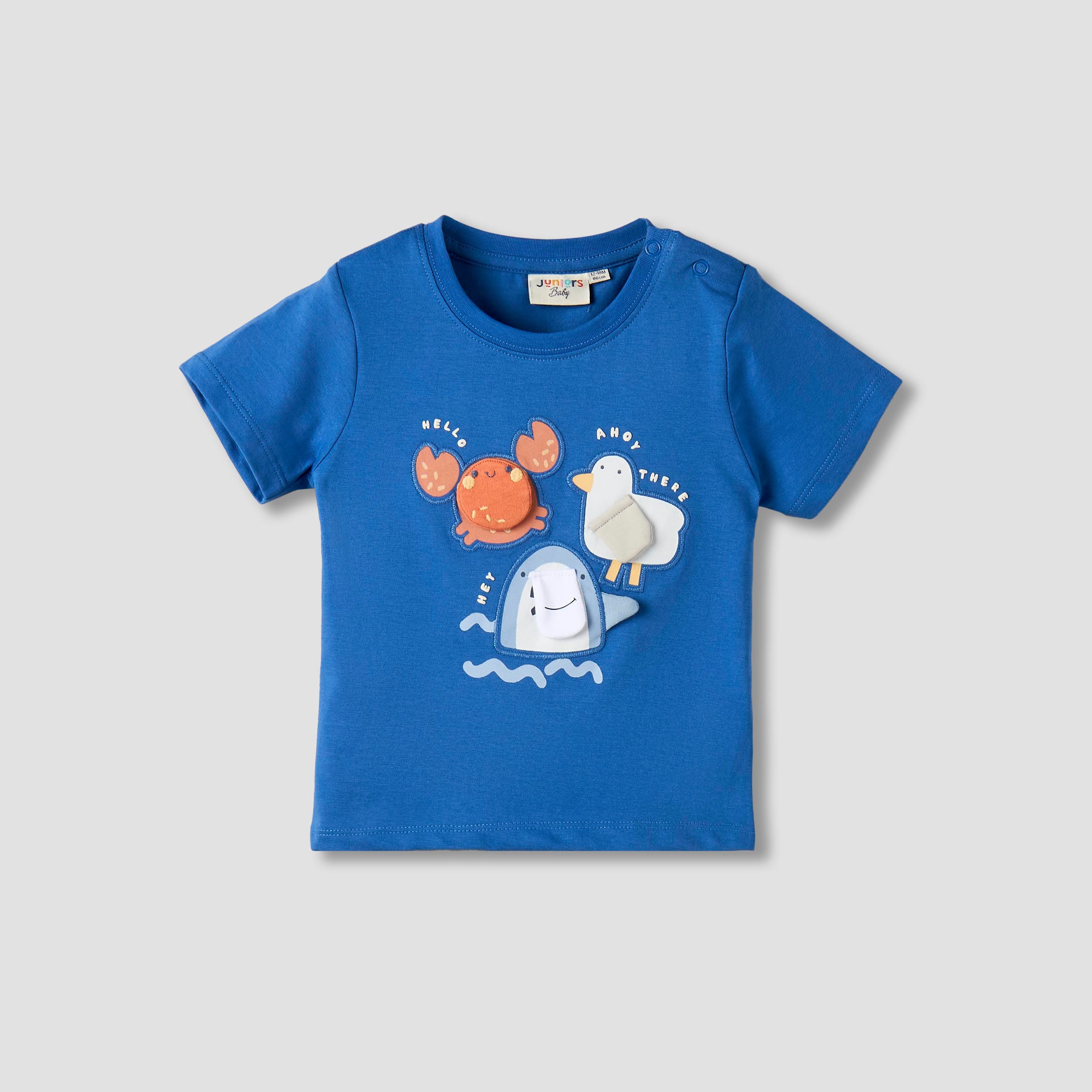 Set of 3 Juniors Crew Neck Short Sleeves T-shirt and Shorts Set with Print-baby-boys-clothing-setsandcoords-image-4