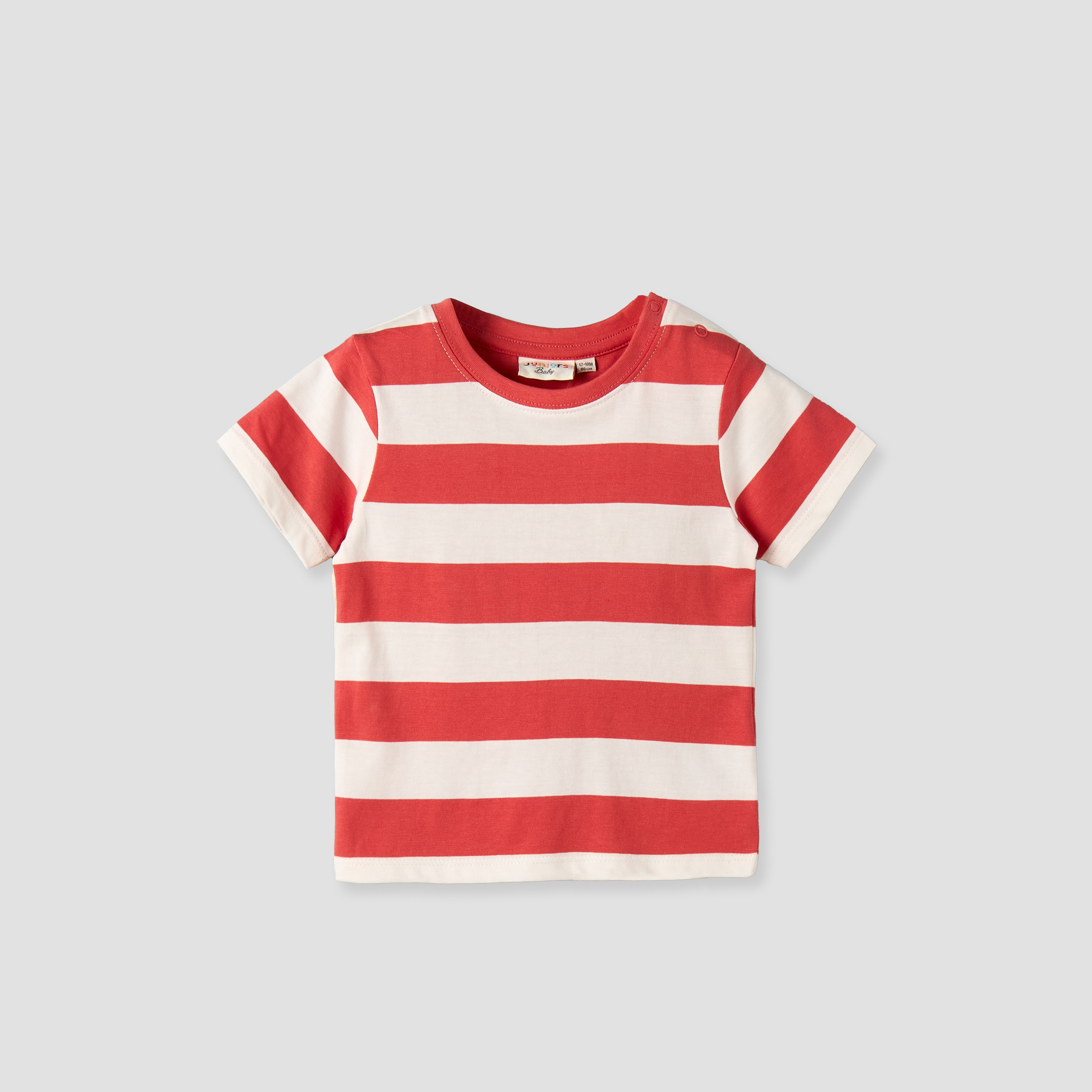 Juniors Crew Neck Short Sleeve T-shirt and Dungaree Set with Snap Button Closure-baby-boys-clothing-setsandcoords-image-4