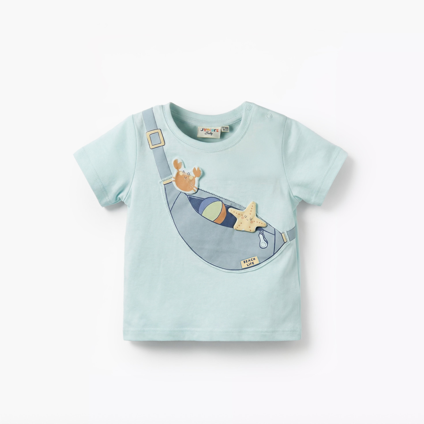 تيشيرتات بياقة ضيقة وأكمام قصيرة وطبعات مع شورت من جونيورز - طقم 3 قطع-baby-boys-clothing-setsandcoords-image-4