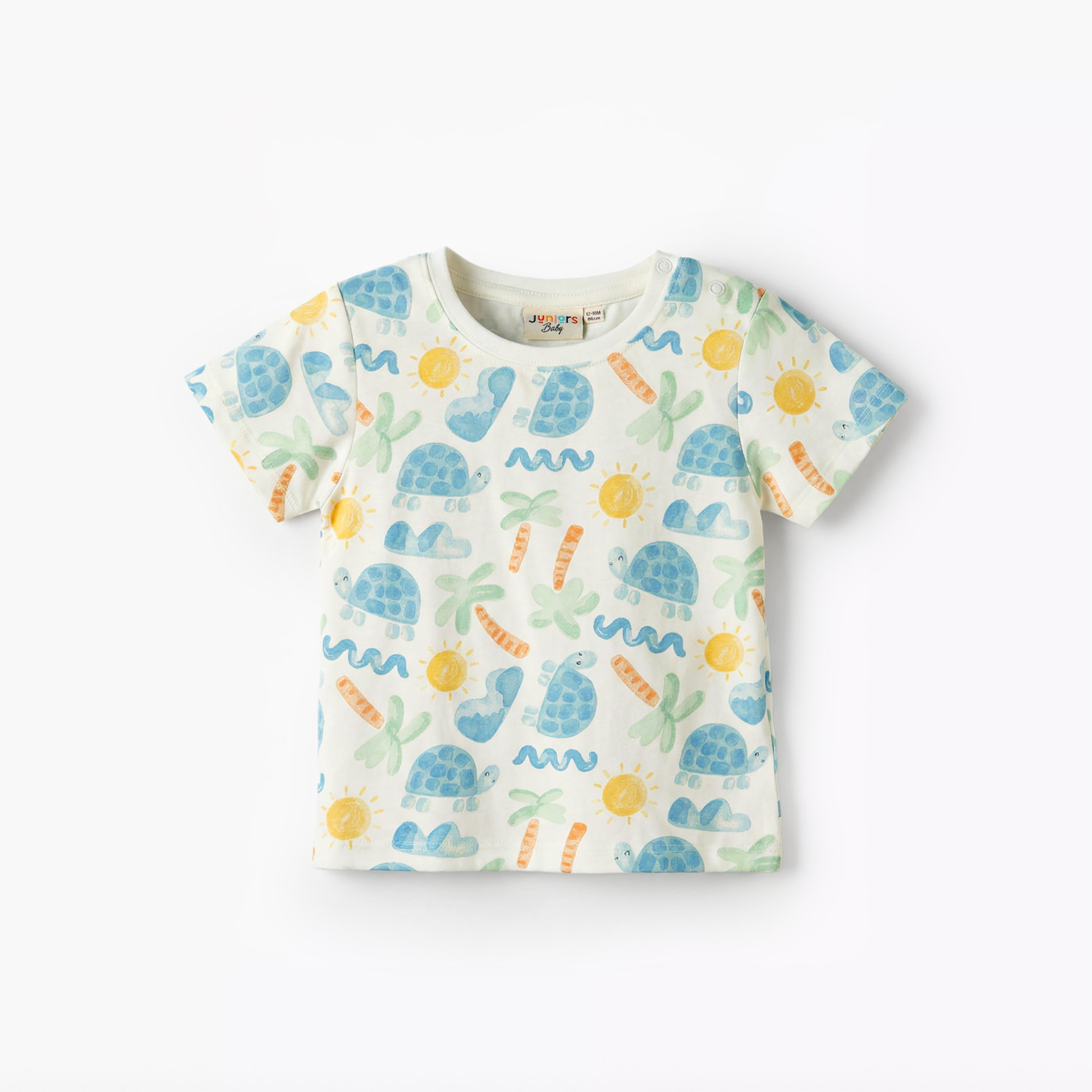 تيشيرتات بياقة ضيقة وأكمام قصيرة وطبعات مع شورت من جونيورز - طقم 3 قطع-baby-boys-clothing-setsandcoords-image-5