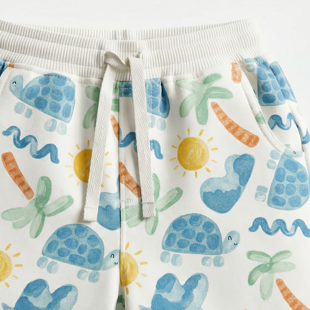 تيشيرتات بياقة ضيقة وأكمام قصيرة وطبعات مع شورت من جونيورز - طقم 3 قطع-baby-boys-clothing-setsandcoords-image-11