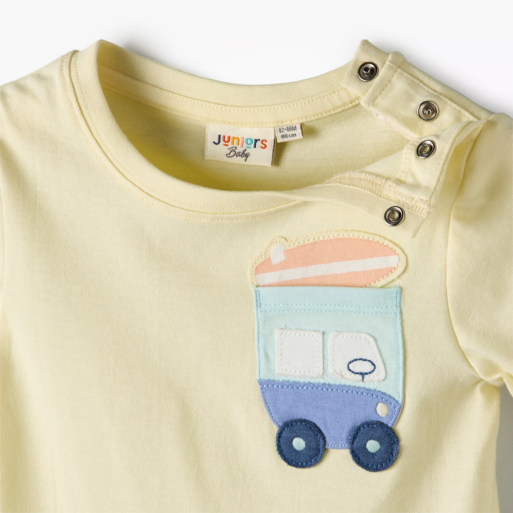 Set of 3 Juniors Crew Neck Short Sleeve T-shirt and Shorts Set with Print-baby-boys-clothing-setsandcoords-image-8