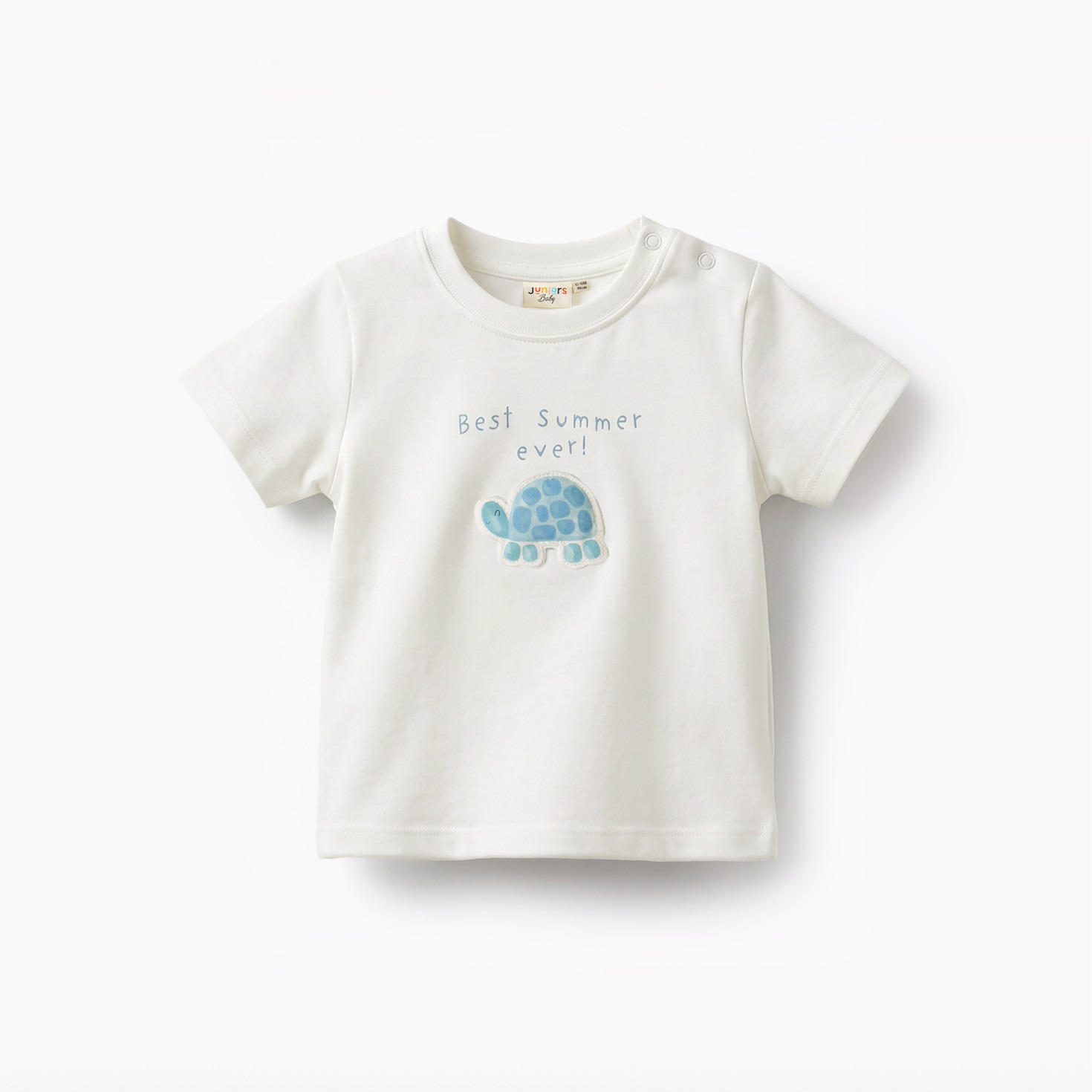 Juniors Crew Neck Short Sleeves T-shirt and Dungaree Set with Turtle Print-baby-boys-clothing-setsandcoords-image-4