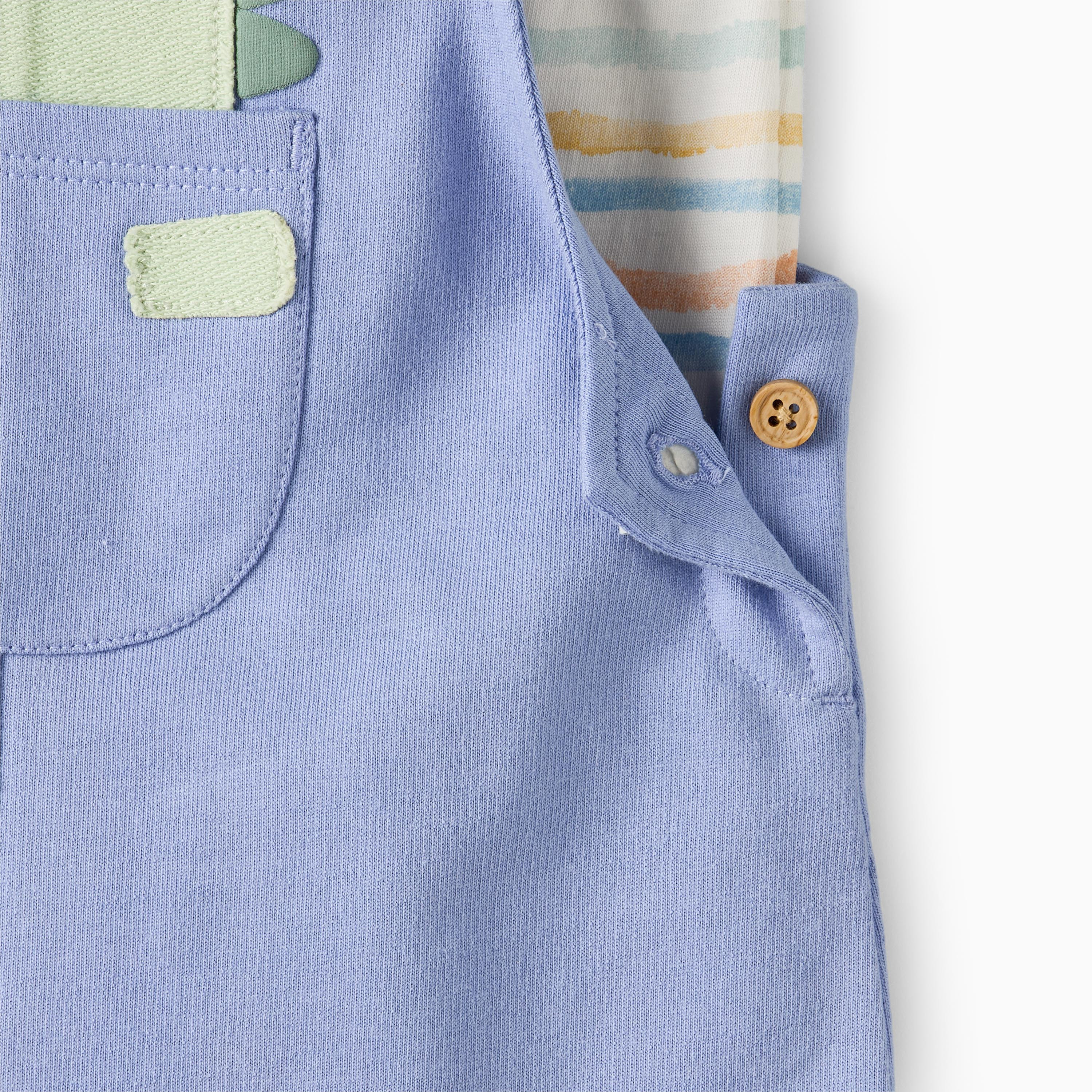 طقم دنغري وتيشيرت برقبة ضيقة وأكمام قصيرة وزخارف ديناصور من جونيورز-baby-boys-clothing-setsandcoords-image-8