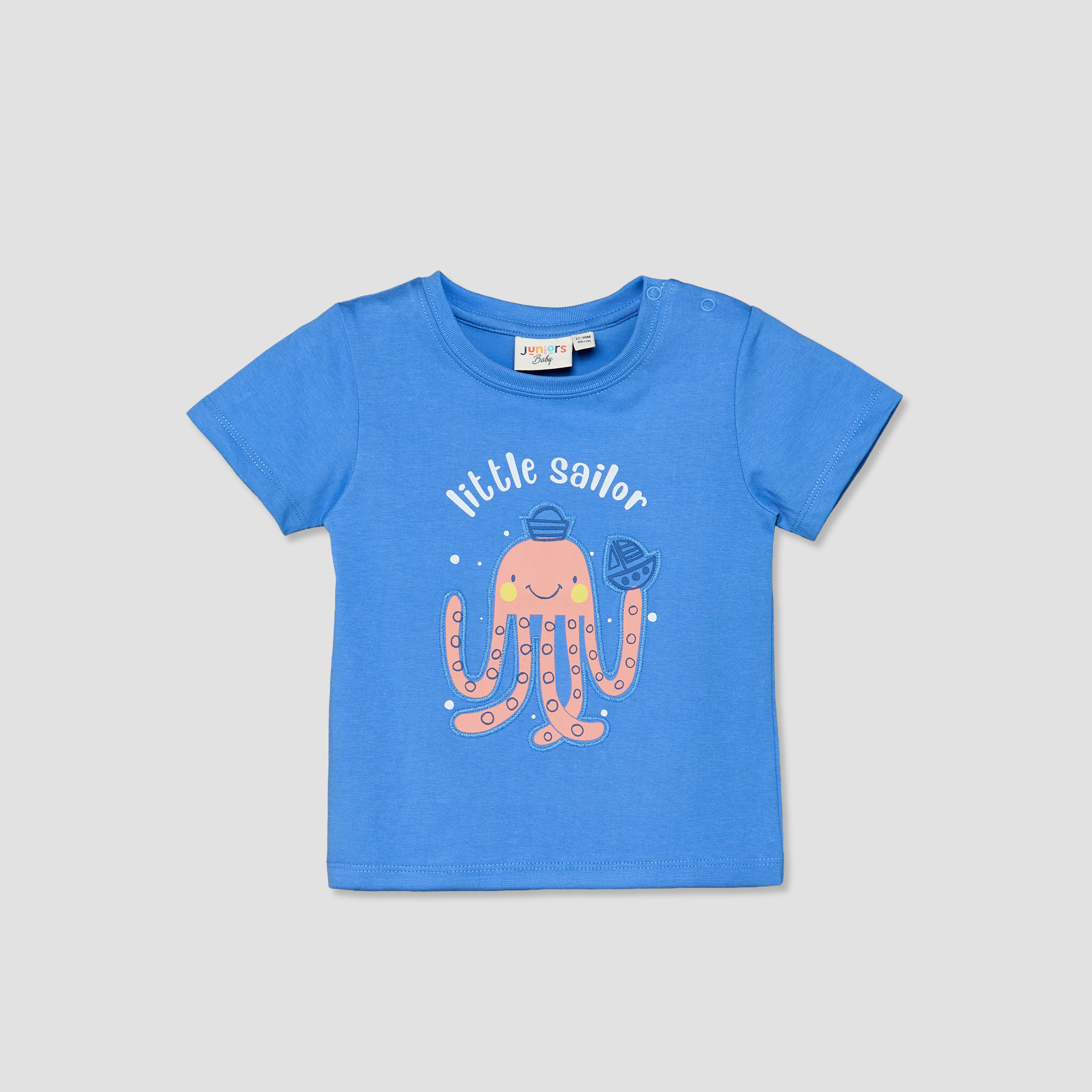 Set of 3 Juniors Crew Neck Short Sleeves T-shirt and Shorts Set with Underwater Print-baby-boys-clothing-setsandcoords-image-2