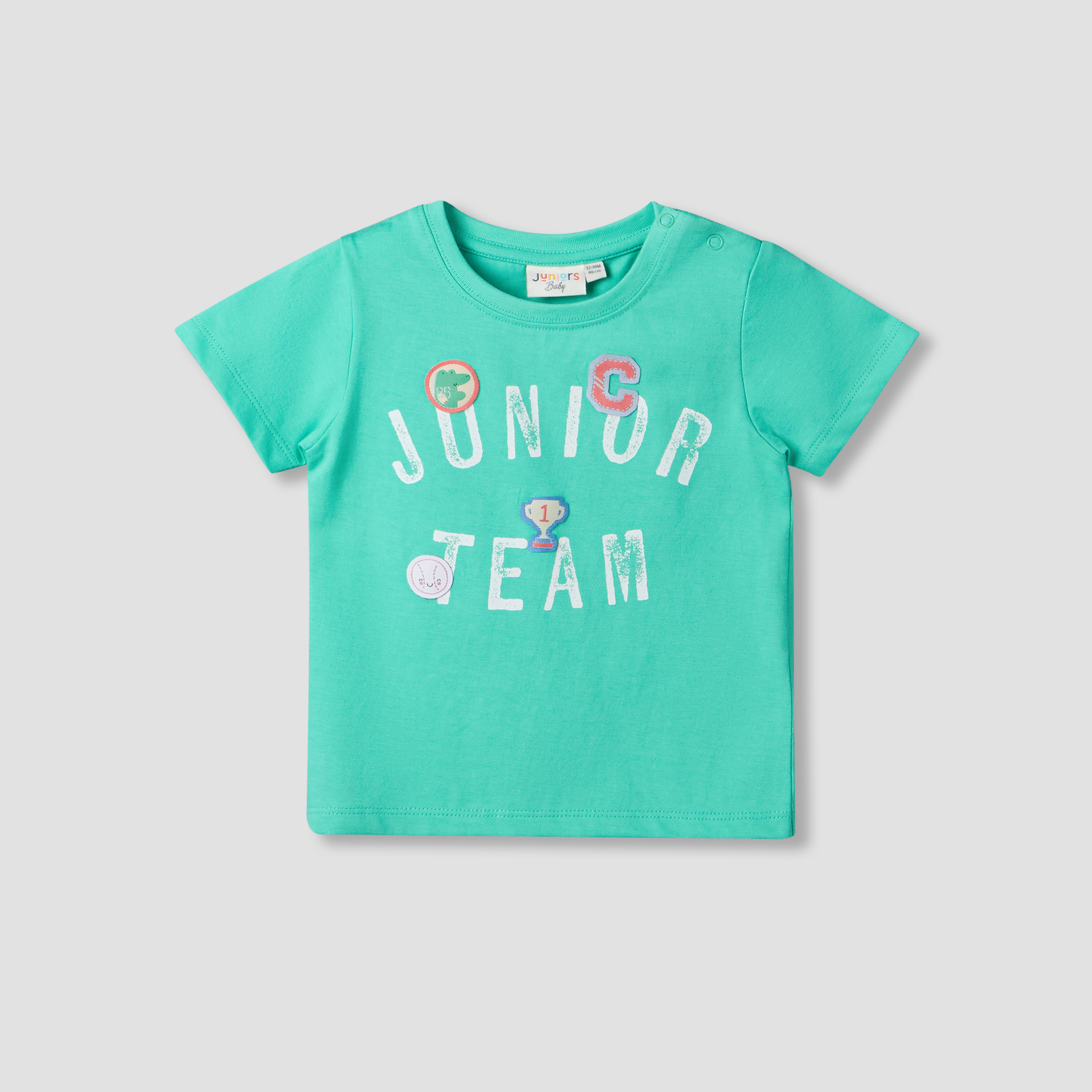 Set of 3 Juniors Round Neck Short Sleeve T-shirt and Shorts Set with Print-baby-boys-clothing-setsandcoords-image-3