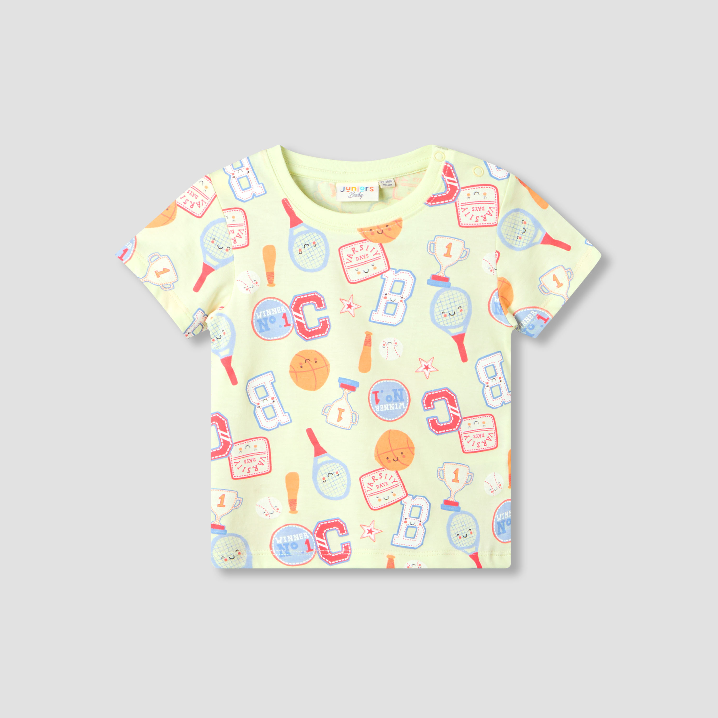 Set of 3 Juniors Round Neck Short Sleeve T-shirt and Shorts Set with Print-baby-boys-clothing-setsandcoords-image-4