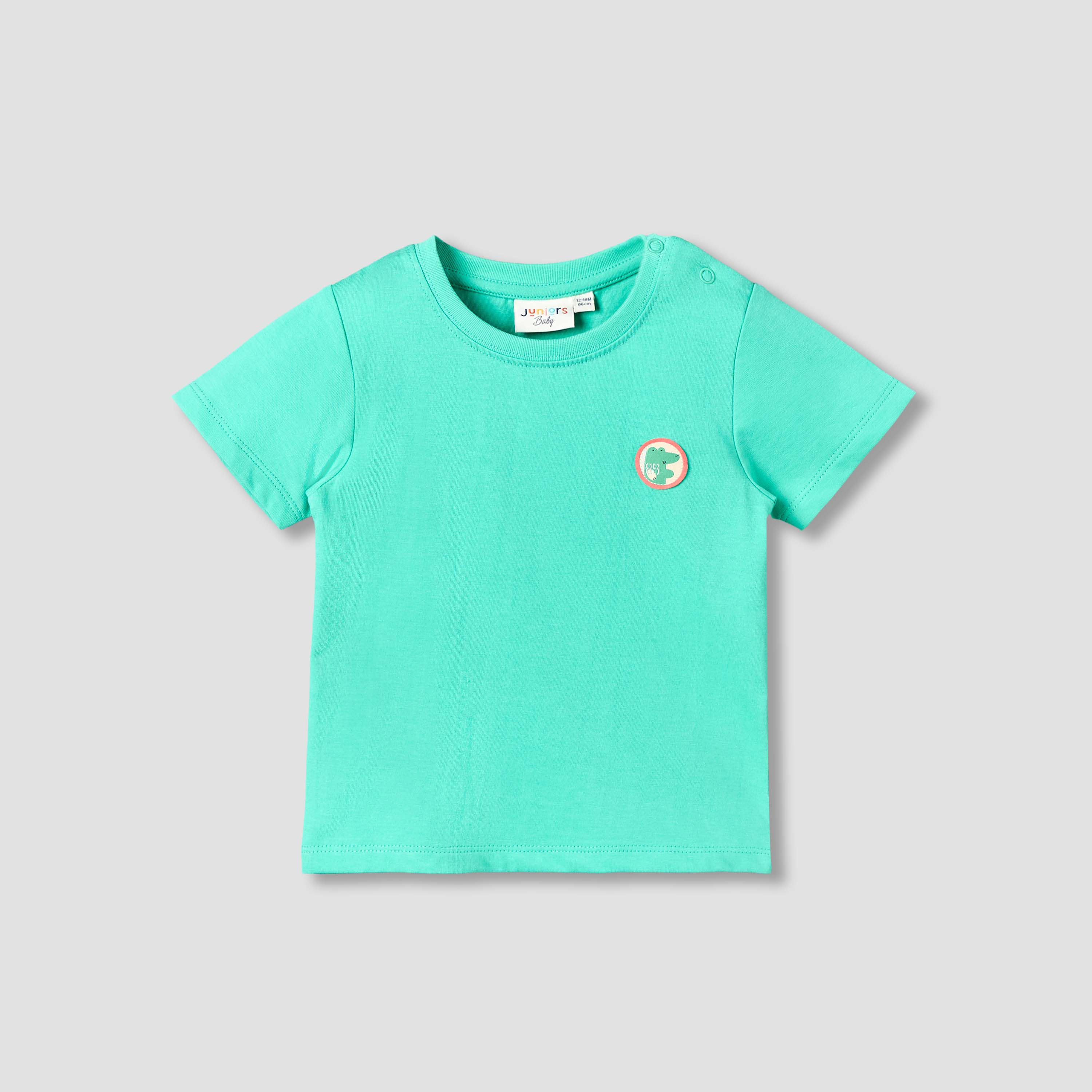 Juniors Crew Neck Short Sleeves T-shirt and Dungaree Set with Safari Print-baby-boys-clothing-setsandcoords-image-5