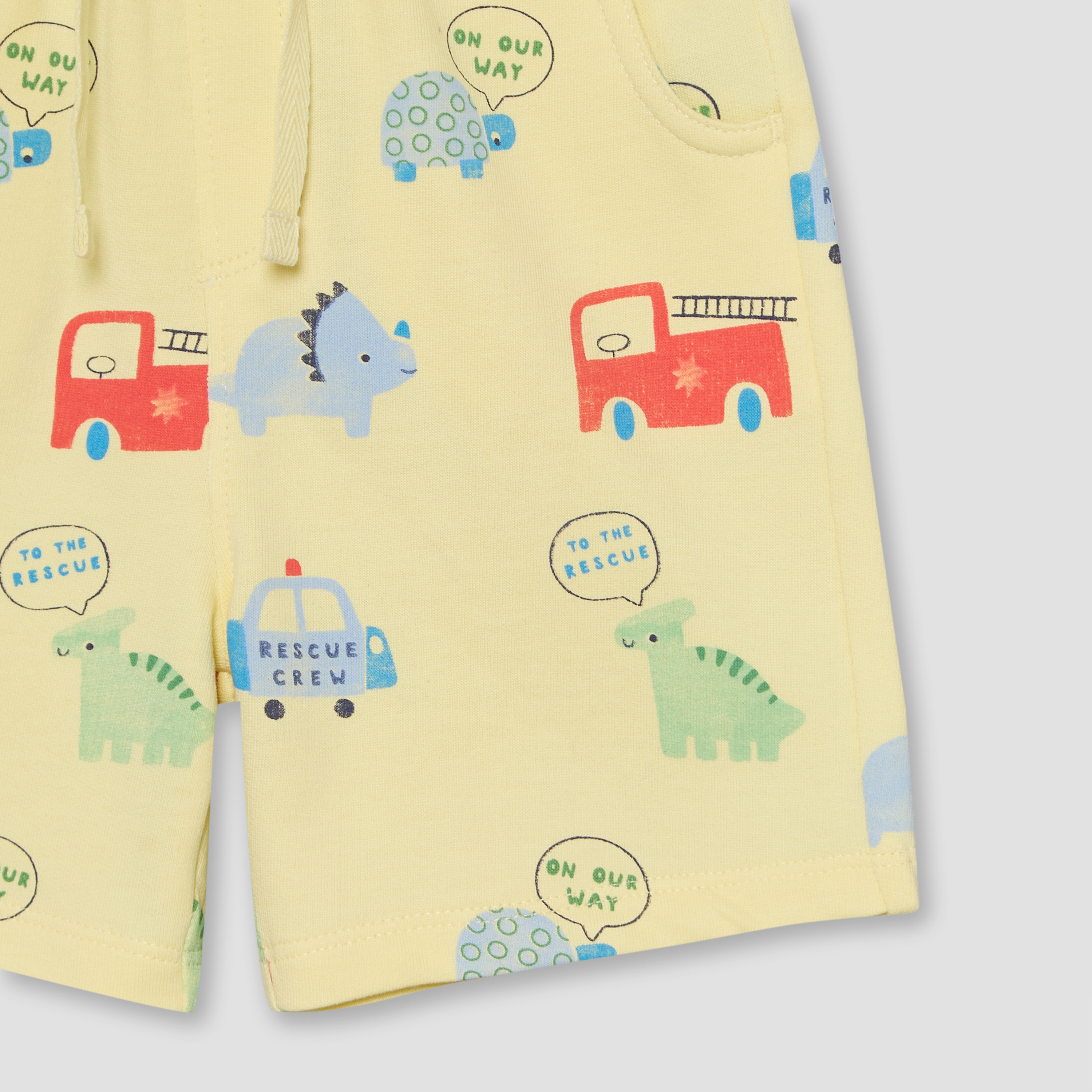 Set of 3 Juniors Crew Neck Short Sleeves T-shirt and Shorts Set with Fun Print-baby-boys-clothing-setsandcoords-image-12