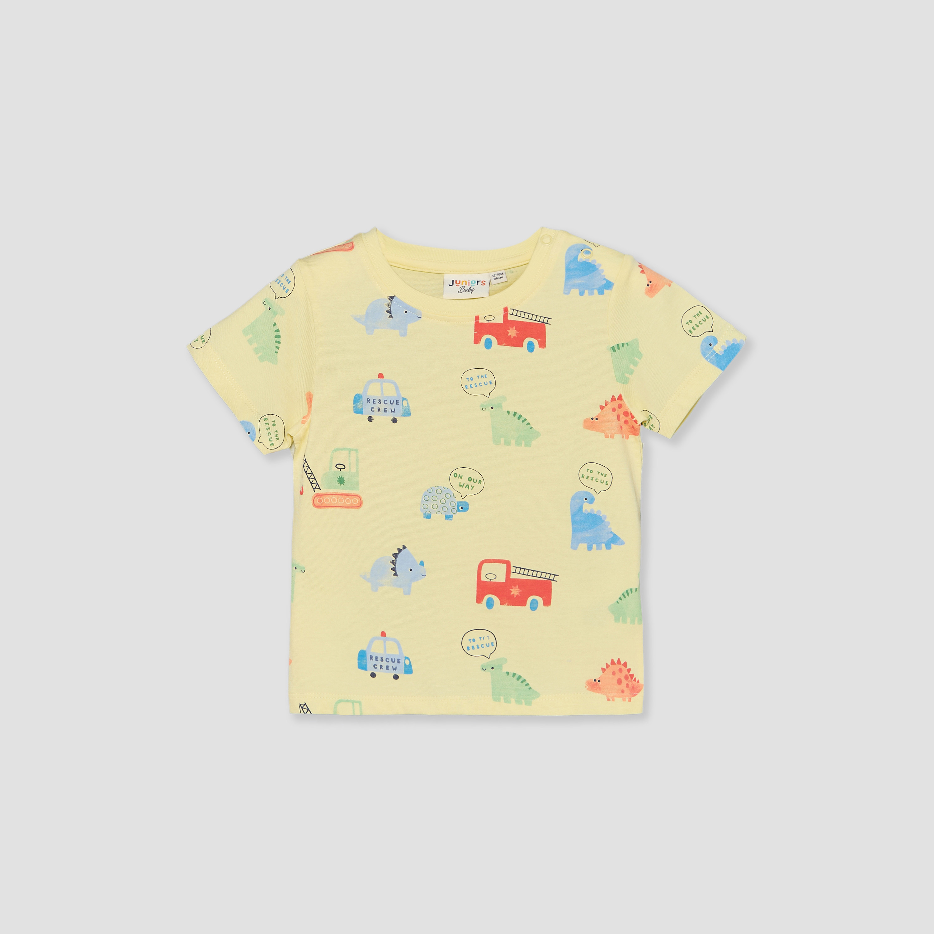 Set of 3 Juniors Crew Neck Short Sleeves T-shirt and Shorts Set with Fun Print-baby-boys-clothing-setsandcoords-image-2