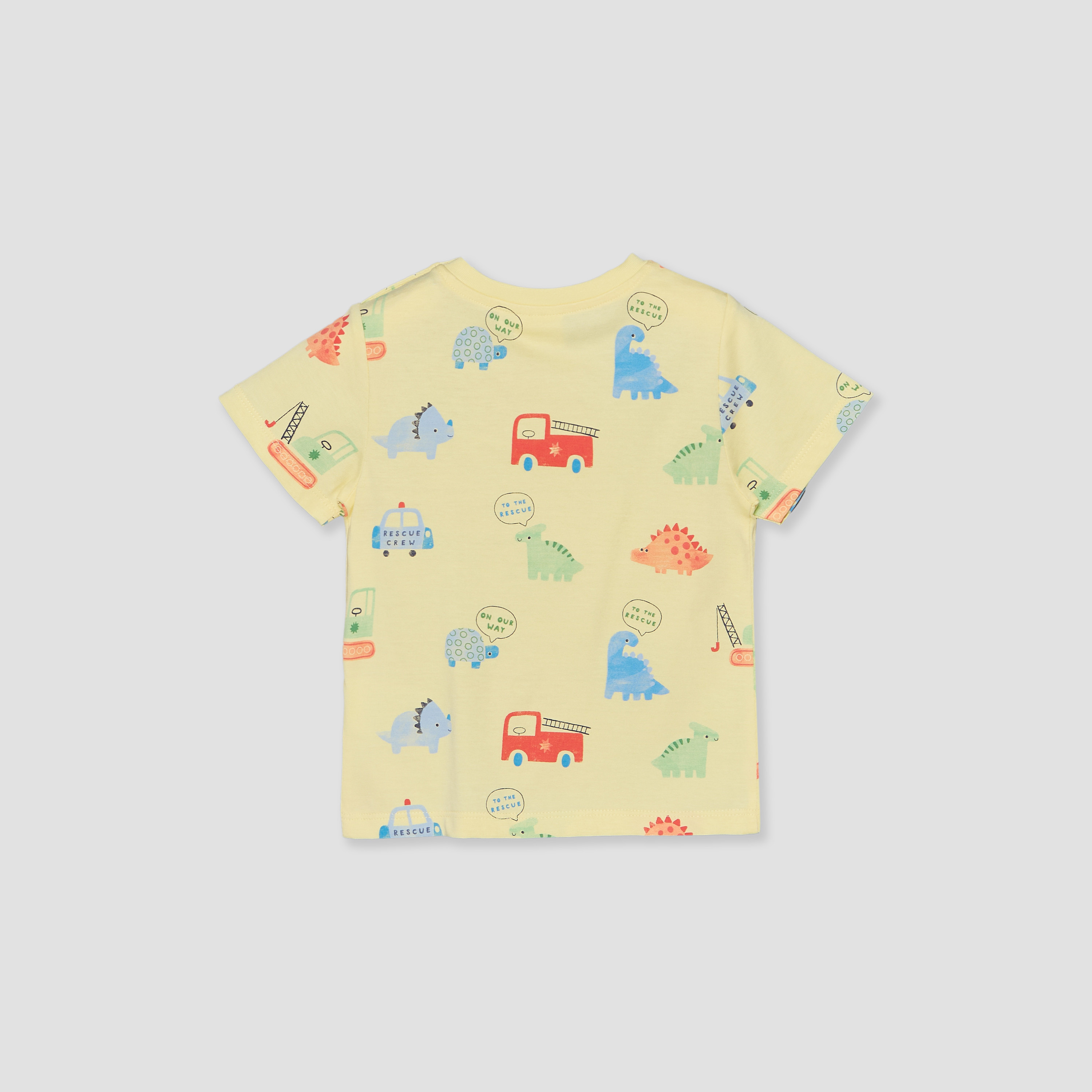 Set of 3 Juniors Crew Neck Short Sleeves T-shirt and Shorts Set with Fun Print-baby-boys-clothing-setsandcoords-image-3