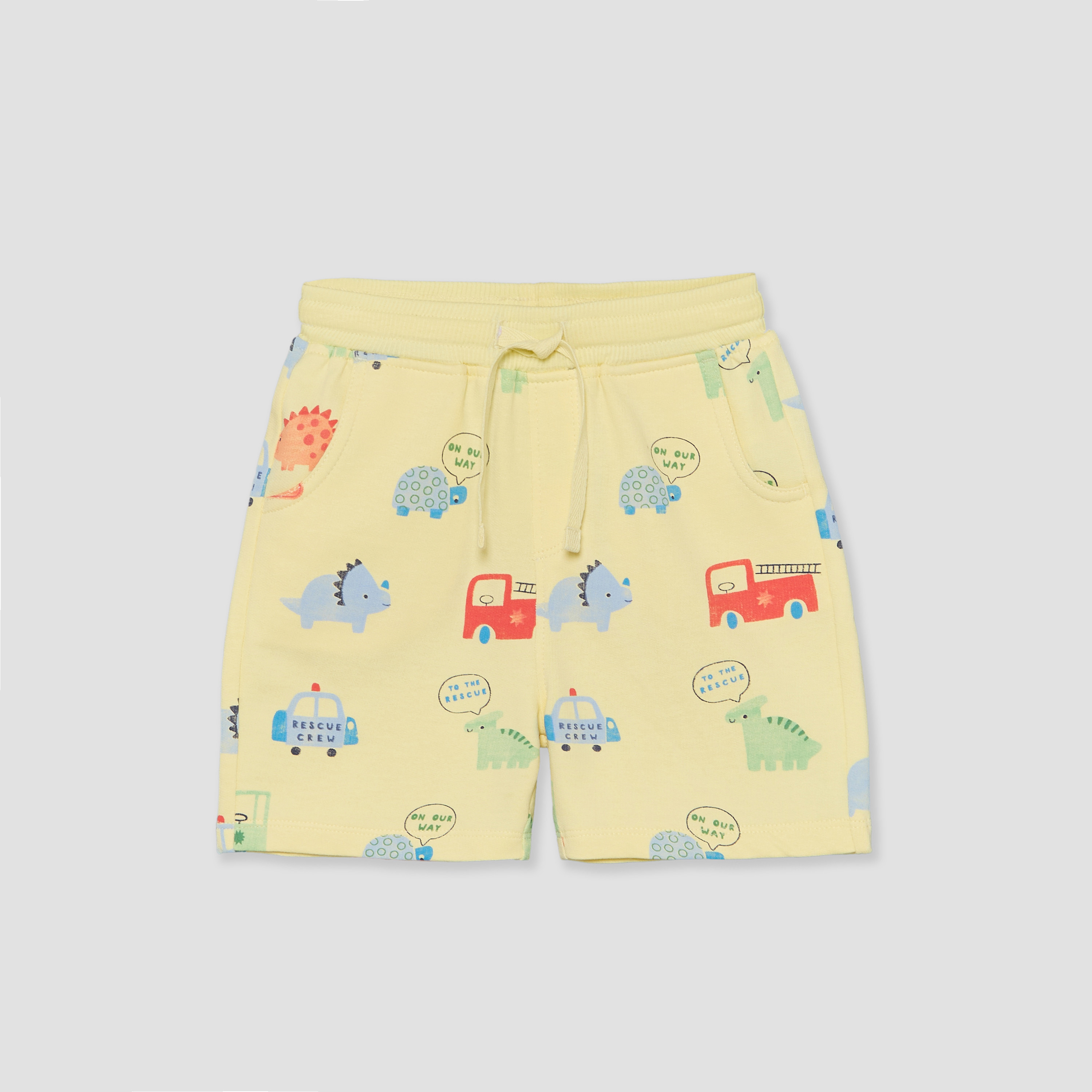 Set of 3 Juniors Crew Neck Short Sleeves T-shirt and Shorts Set with Fun Print-baby-boys-clothing-setsandcoords-image-4