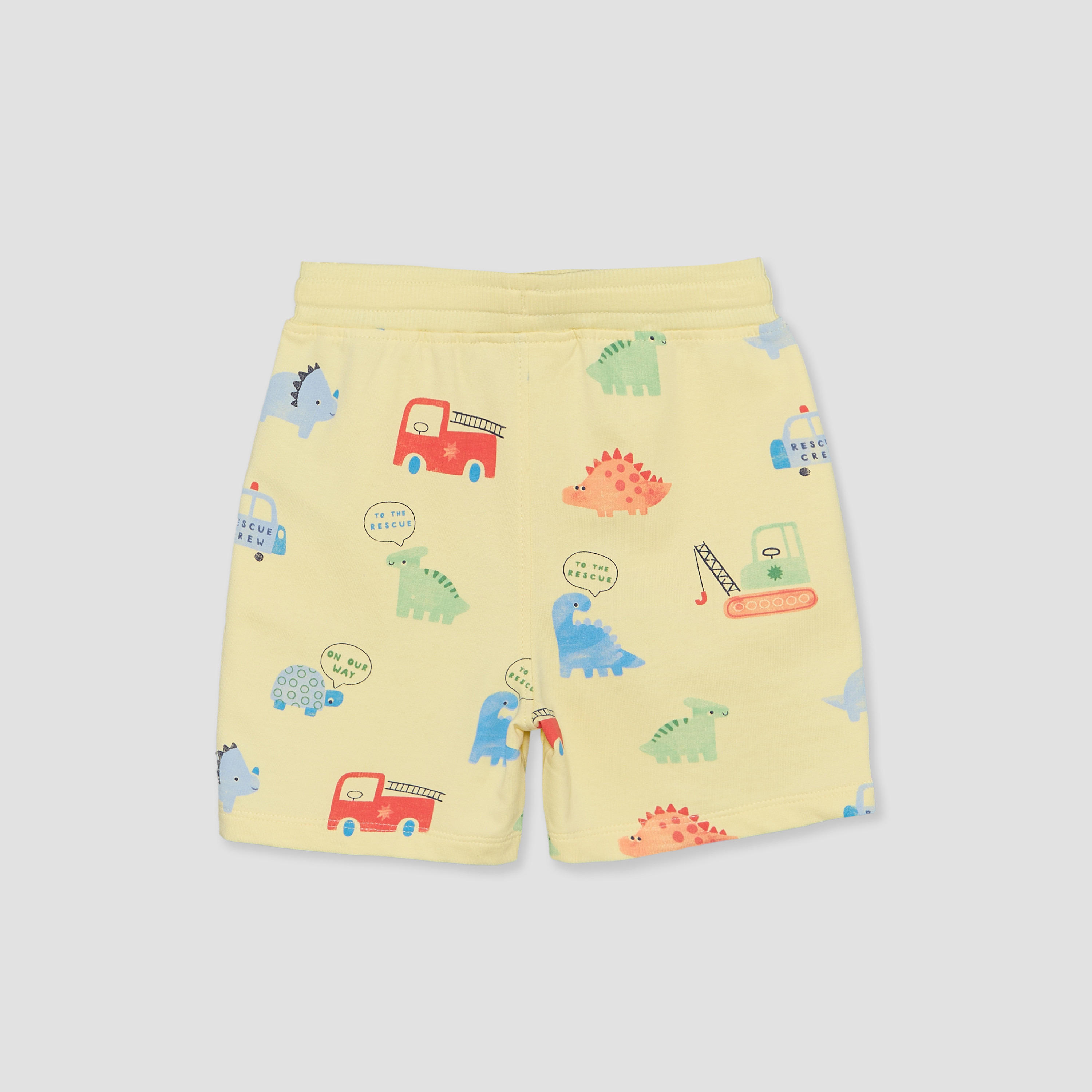 Set of 3 Juniors Crew Neck Short Sleeves T-shirt and Shorts Set with Fun Print-baby-boys-clothing-setsandcoords-image-5