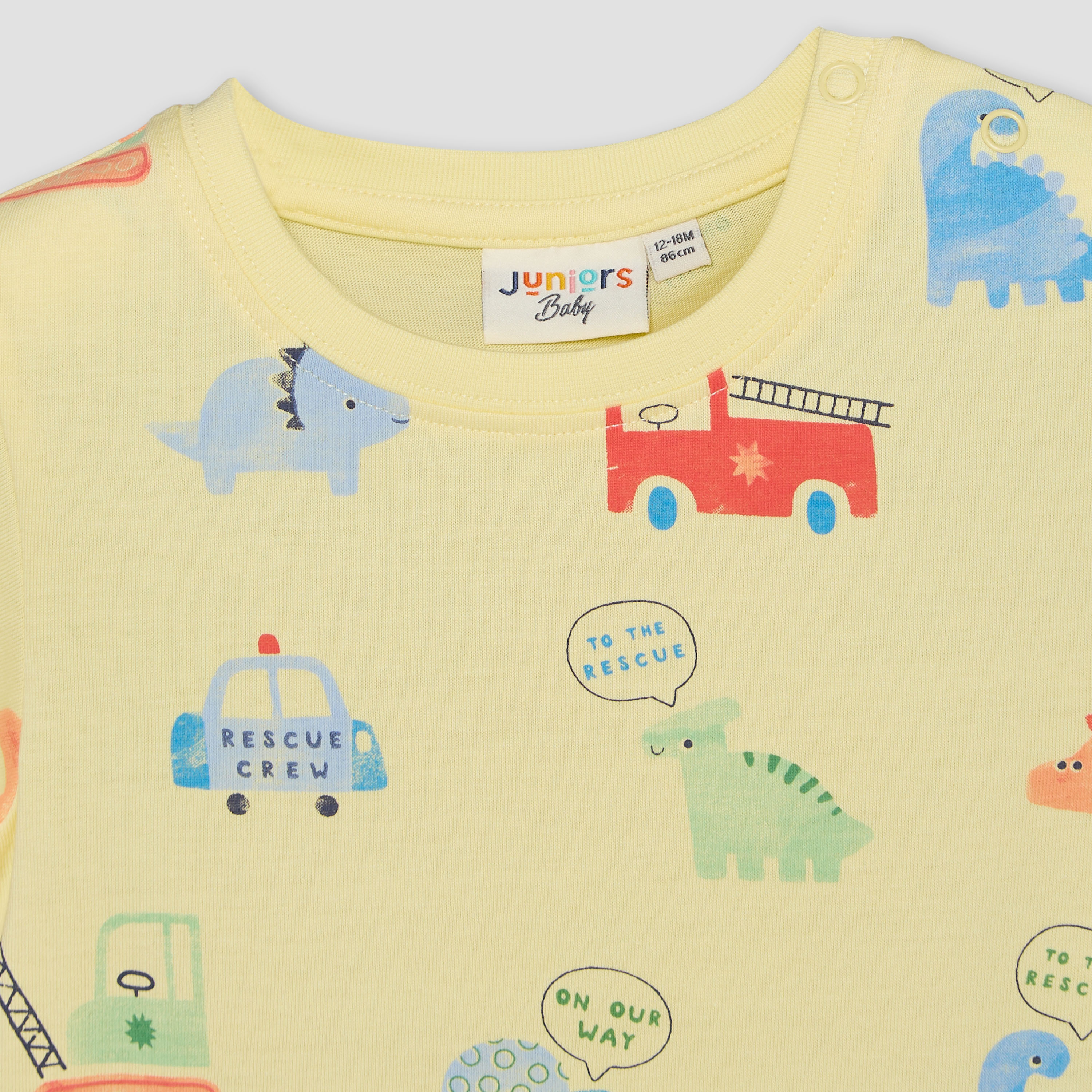 Set of 3 Juniors Crew Neck Short Sleeves T-shirt and Shorts Set with Fun Print-baby-boys-clothing-setsandcoords-image-9