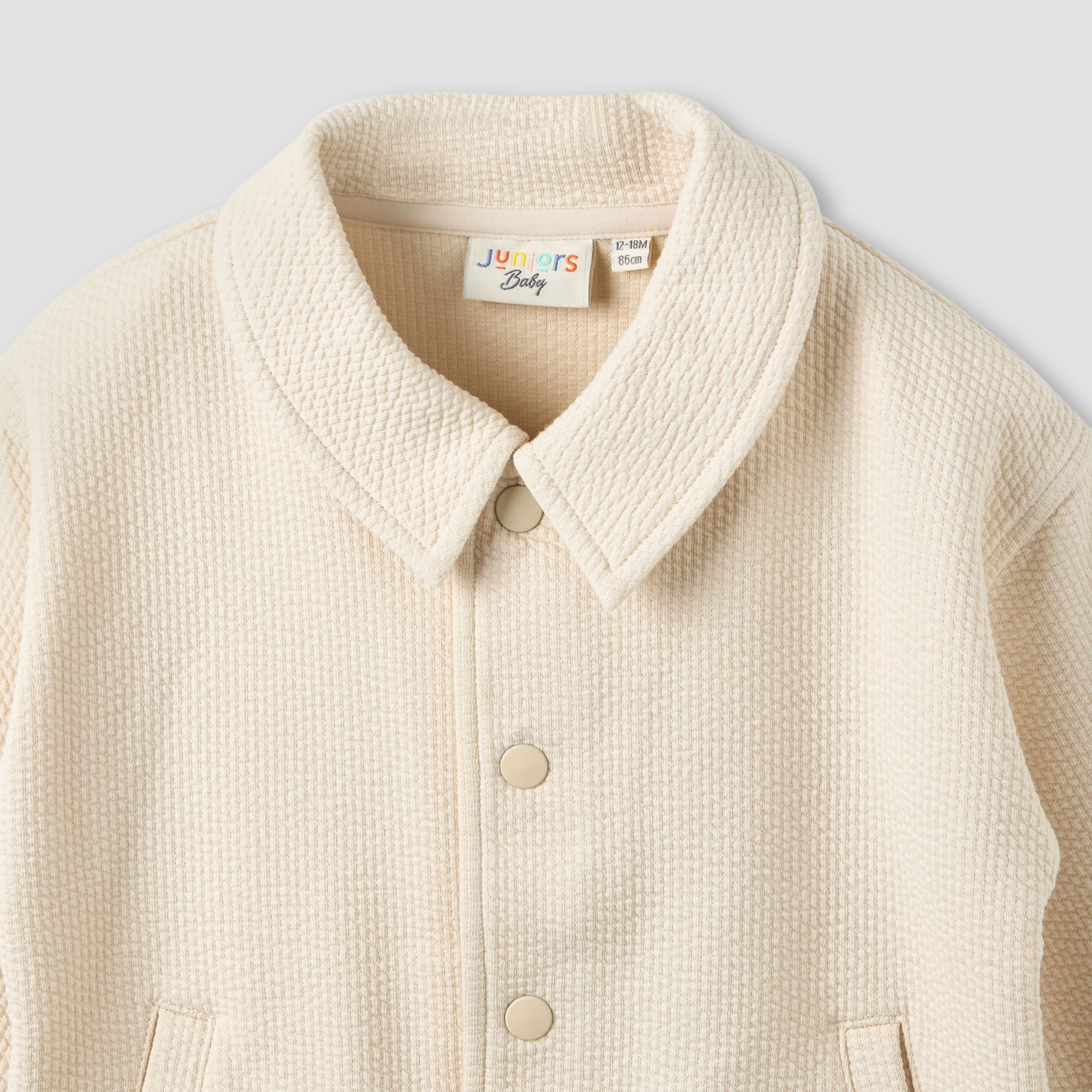 Juniors Collared Neck Long Sleeve Shirt and Pants Set with Pockets-baby-boys-clothing-setsandcoords-image-5