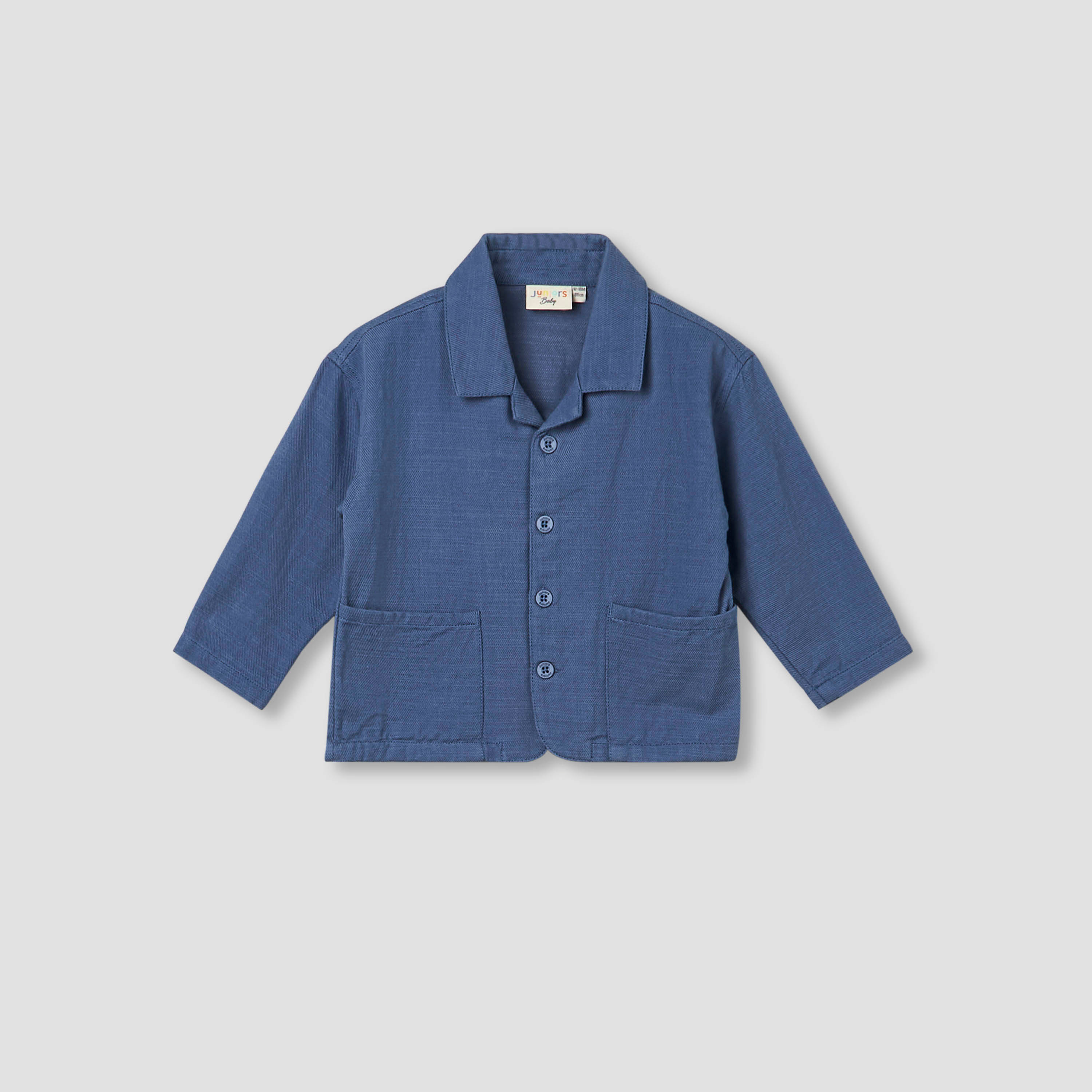 Juniors Camp Collar Long Sleeves Shirt and Pants Set with Pockets-baby-boys-clothing-setsandcoords-image-3