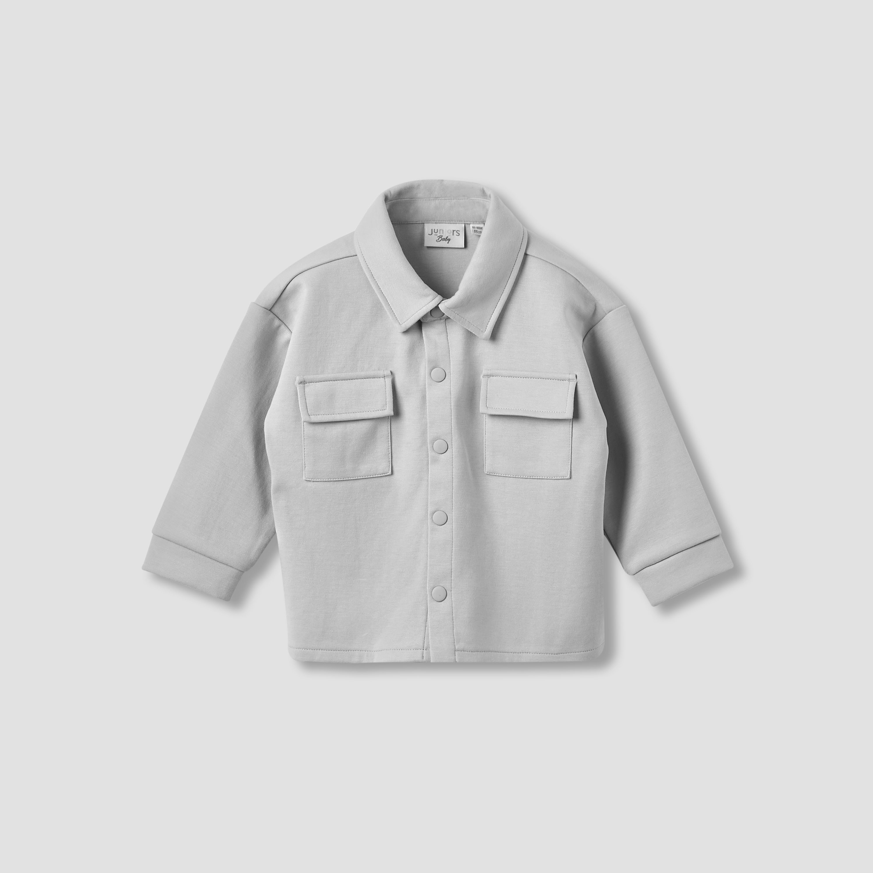 Juniors Collared Neck Long Sleeve Shirt and Pants Set with Pockets-baby-boys-clothing-setsandcoords-image-3