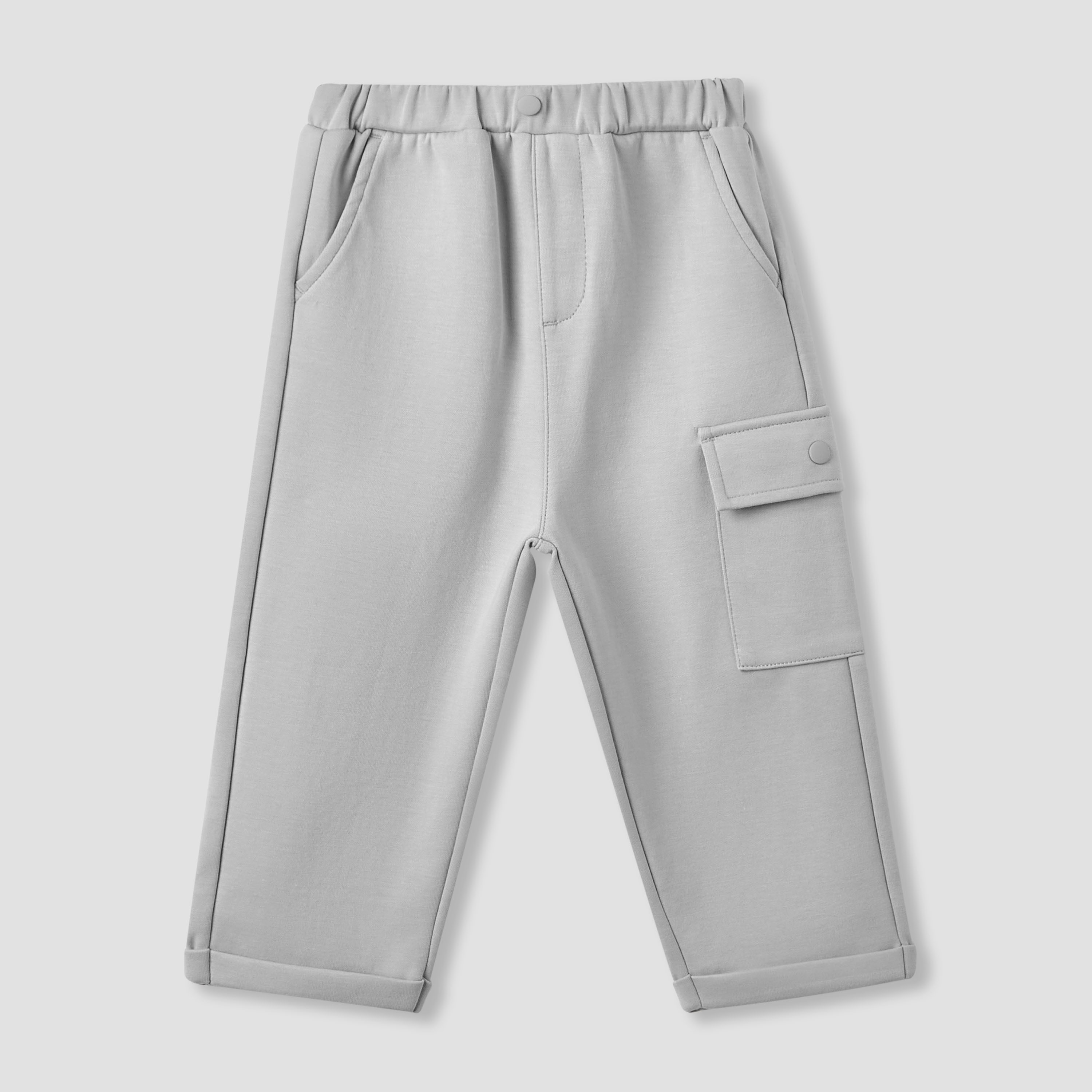 Juniors Collared Neck Long Sleeve Shirt and Pants Set with Pockets-baby-boys-clothing-setsandcoords-image-4