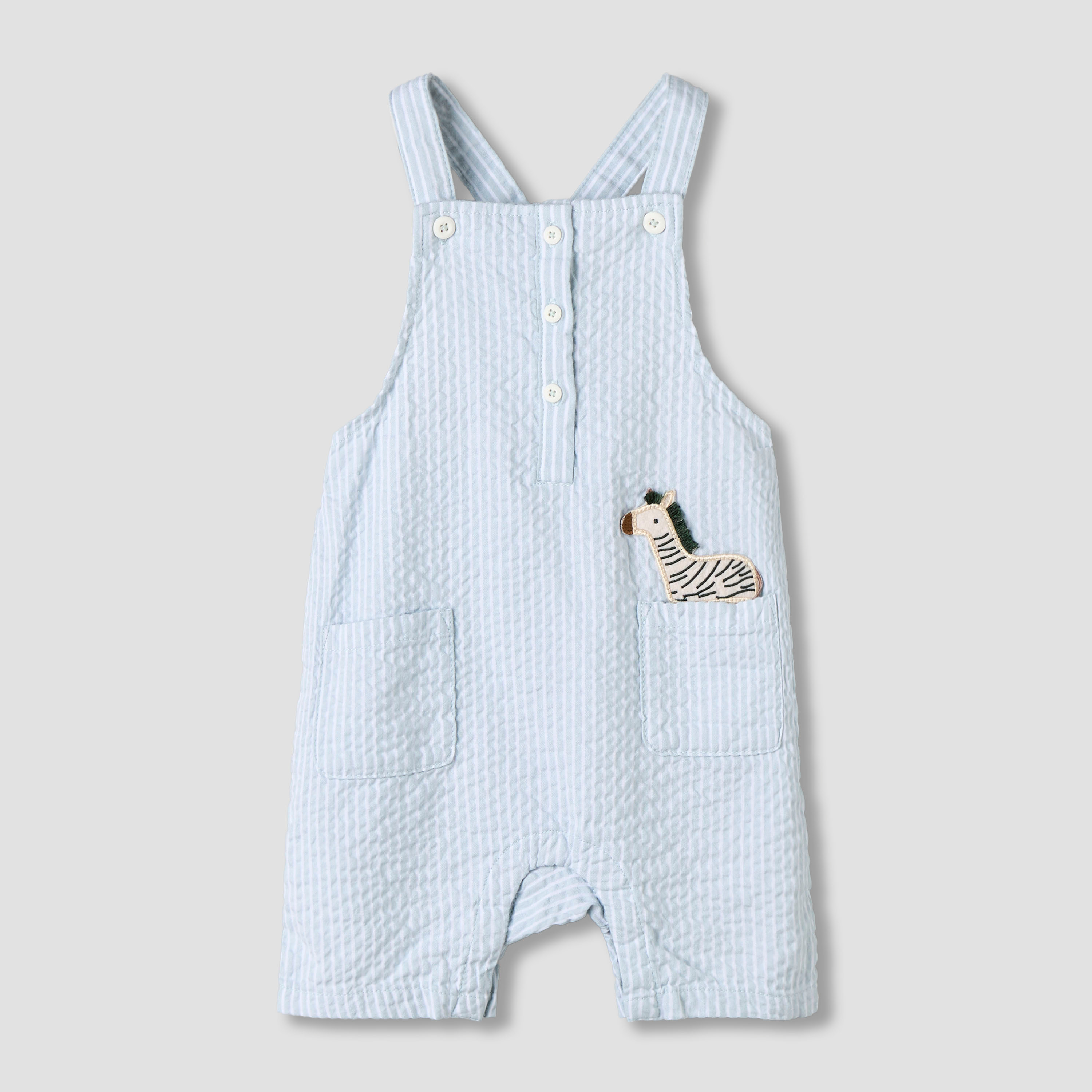 Juniors Round Neck Short Sleeve T-shirt and Dungaree Set with Cap-baby-boys-clothing-setsandcoords-image-4