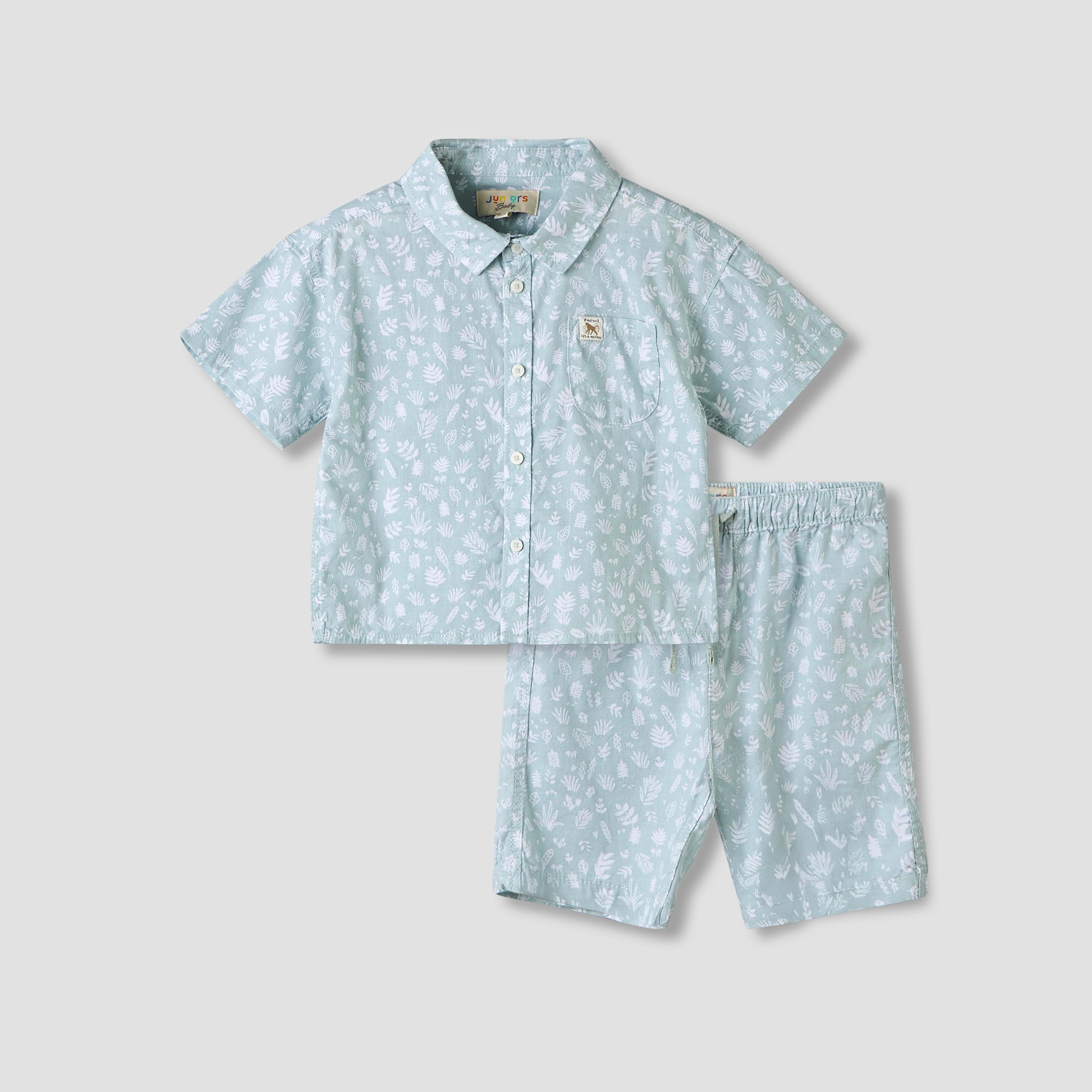 طقم شورت وقميص بياقة وأكمام قصيرة وطبعات من جونيورز-baby-boys-clothing-setsandcoords-image-2