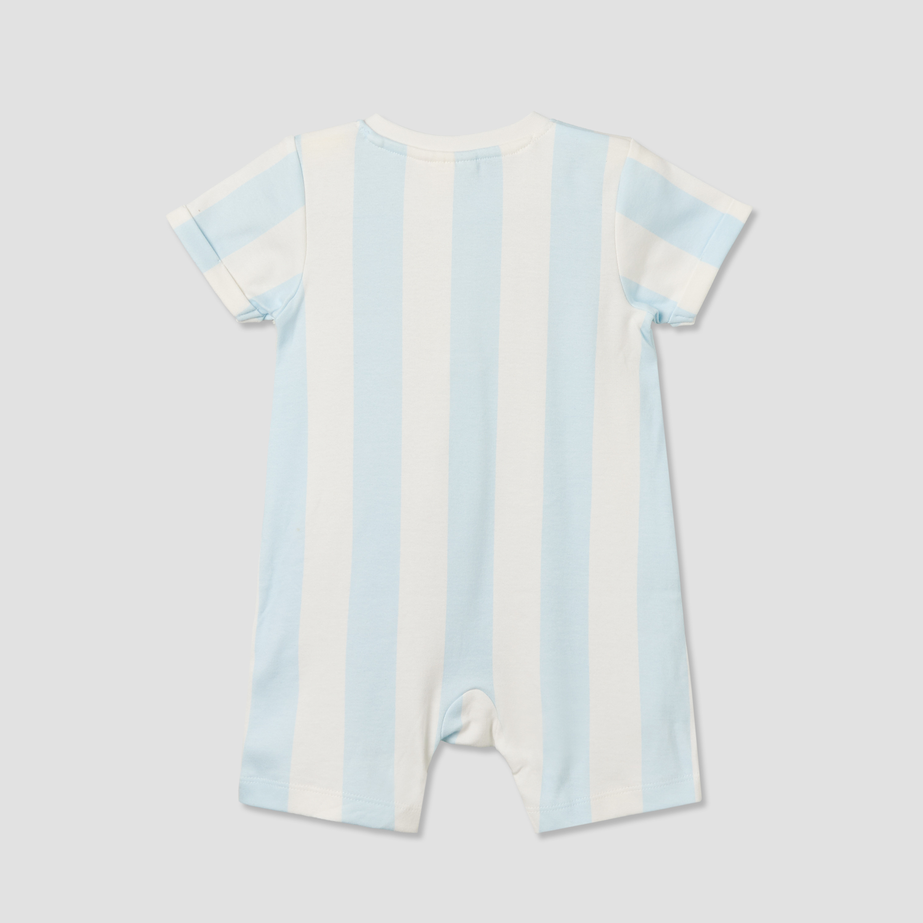 Juniors Henley Neck Short Sleeve Romper with Zebra Applique-baby-boys-clothing-rompers-image-3