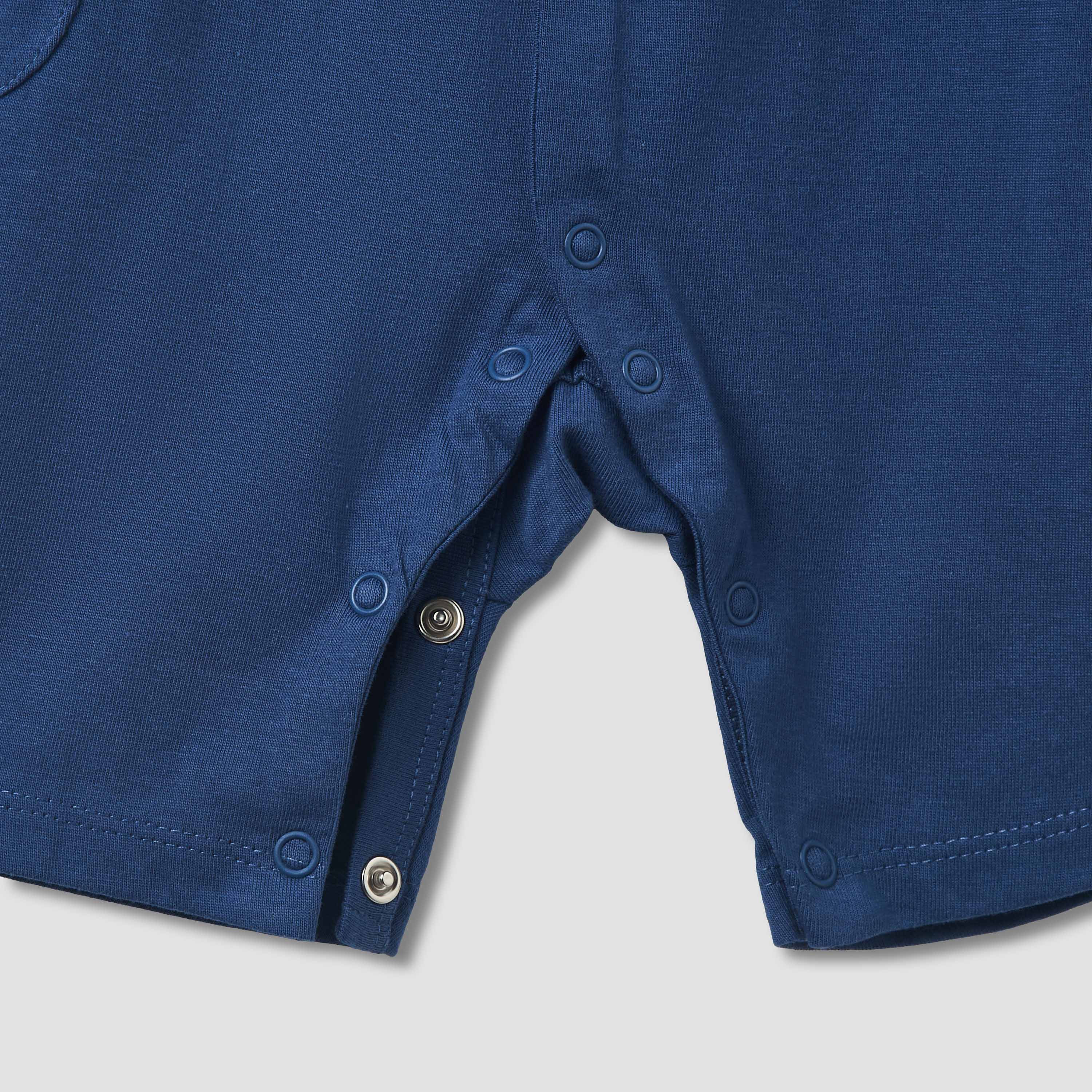 Juniors Crew Neck Short Sleeve Romper with Snap Button Closure - Pack of 2-baby-boys-clothing-rompers-image-7