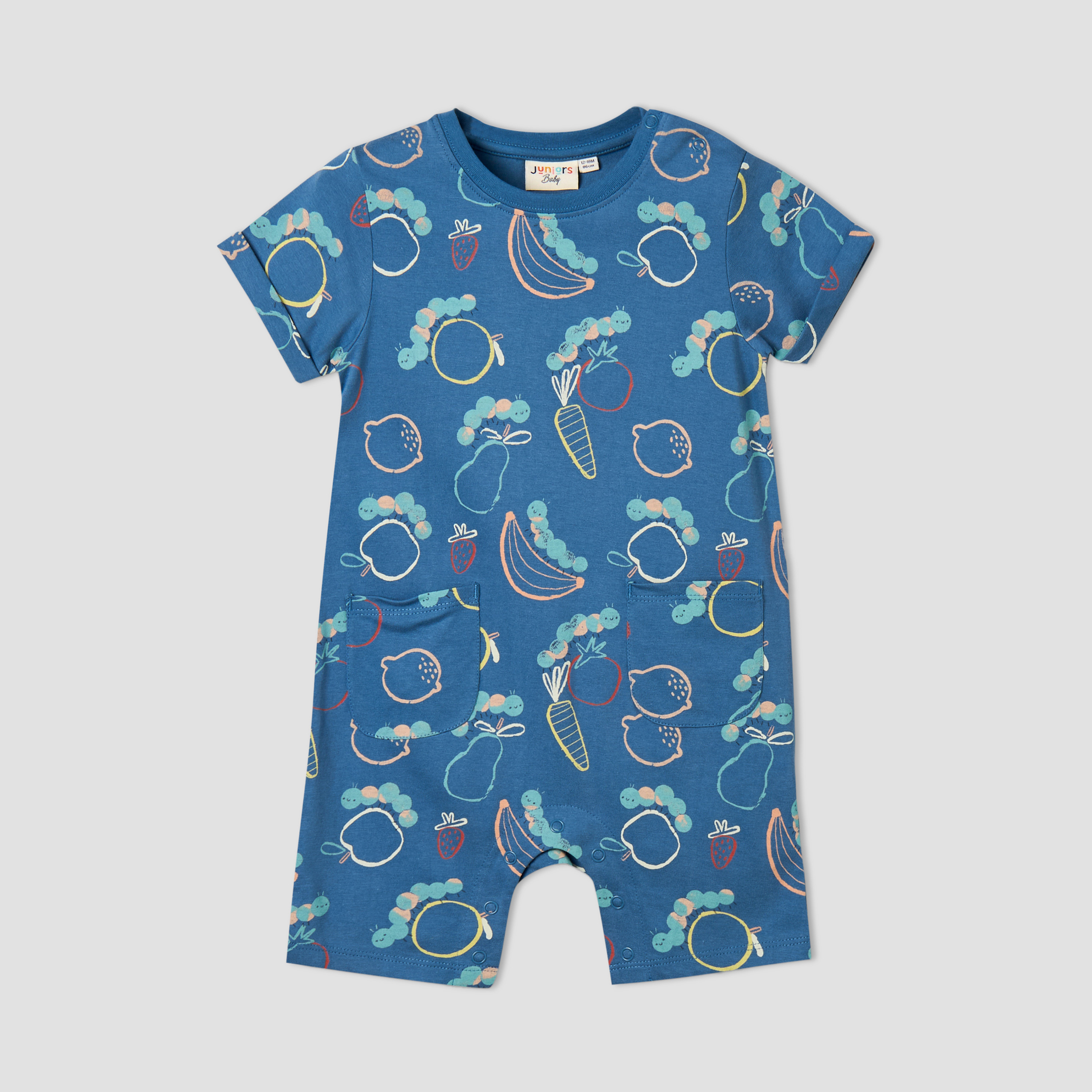 Pack of 2 Juniors Crew Neck Short Sleeves Romper with Fun Print-baby-boys-clothing-rompers-image-5
