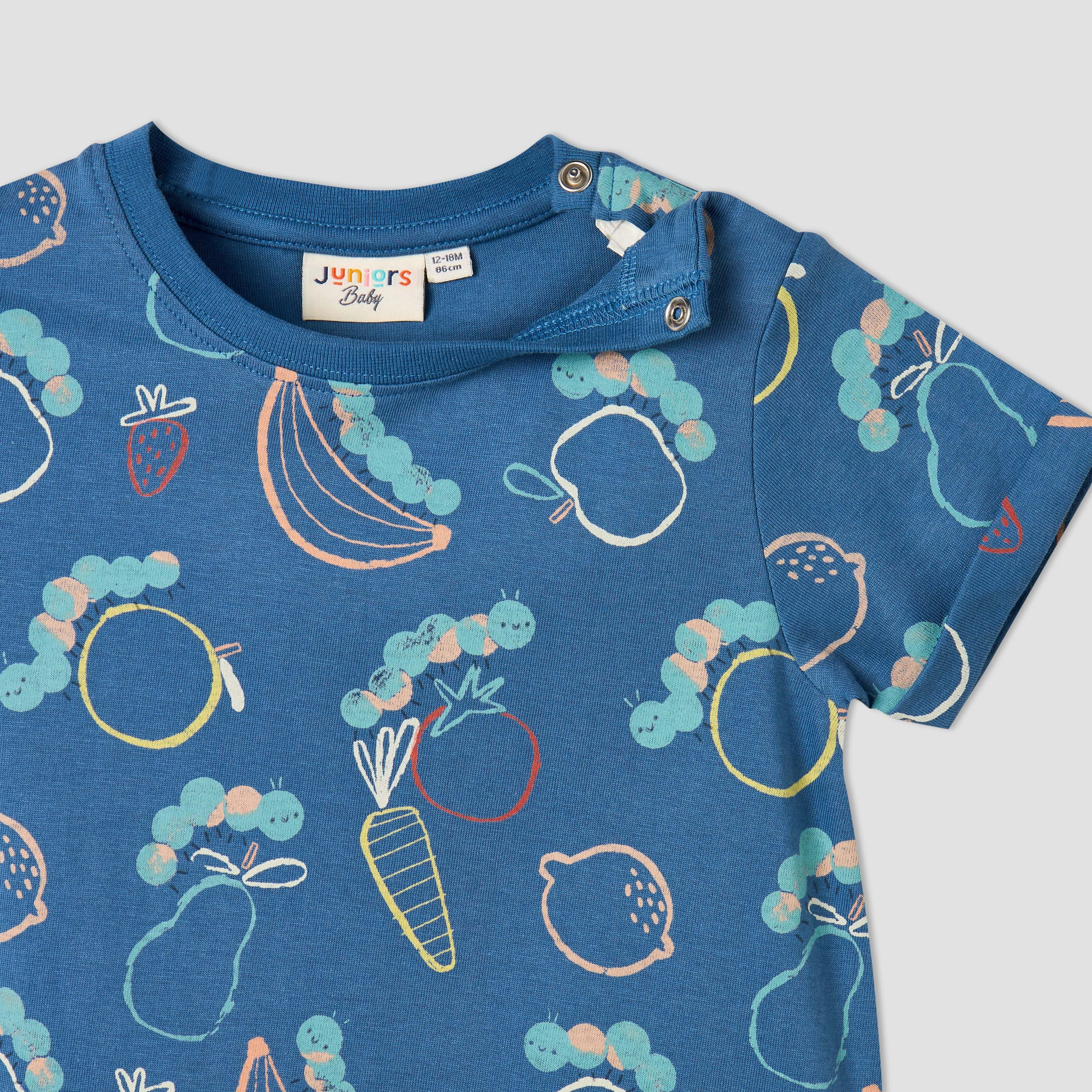 Pack of 2 Juniors Crew Neck Short Sleeves Romper with Fun Print-baby-boys-clothing-rompers-image-10