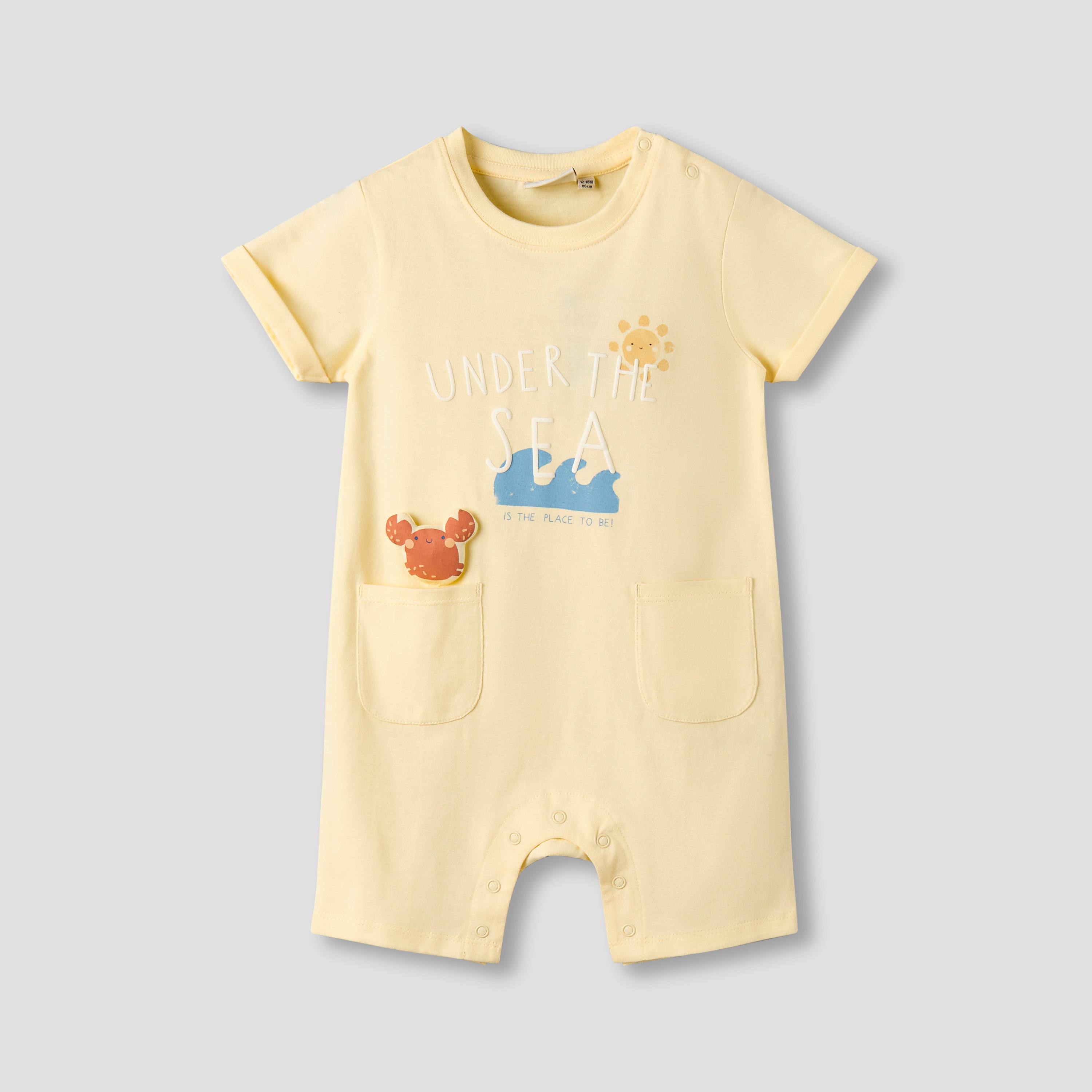 Pack of 2 Juniors Crew Neck Short Sleeves Romper with Snap Button Closure-baby-boys-clothing-rompers-image-2