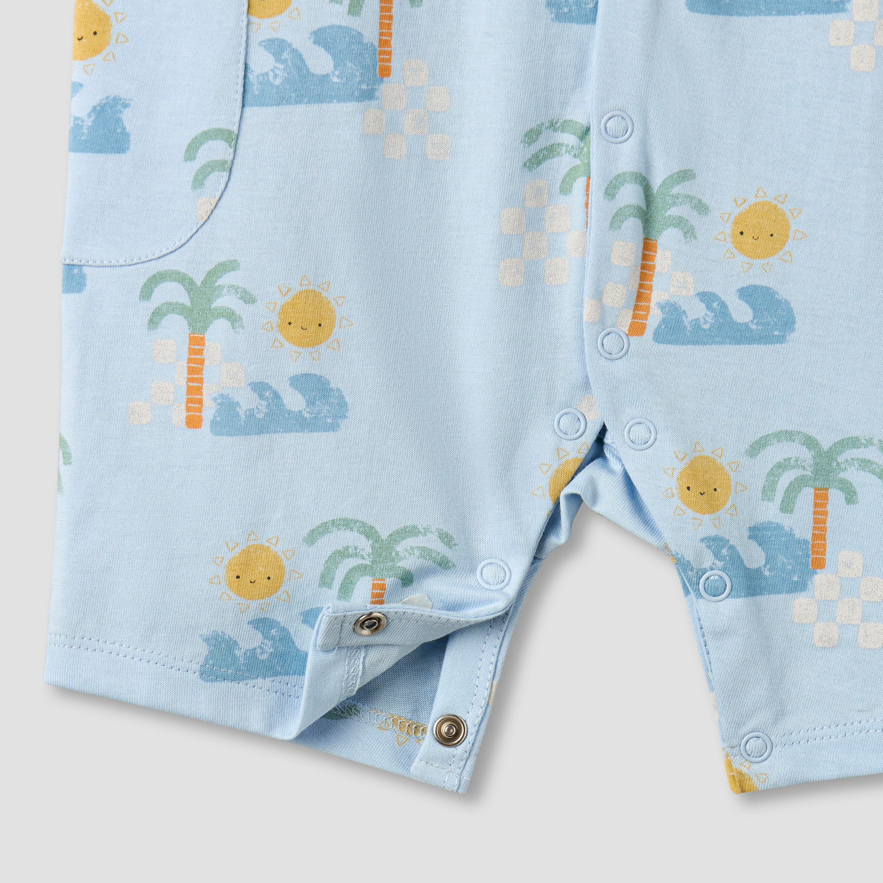 Pack of 2 Juniors Crew Neck Short Sleeves Romper with Snap Button Closure-baby-boys-clothing-rompers-image-6