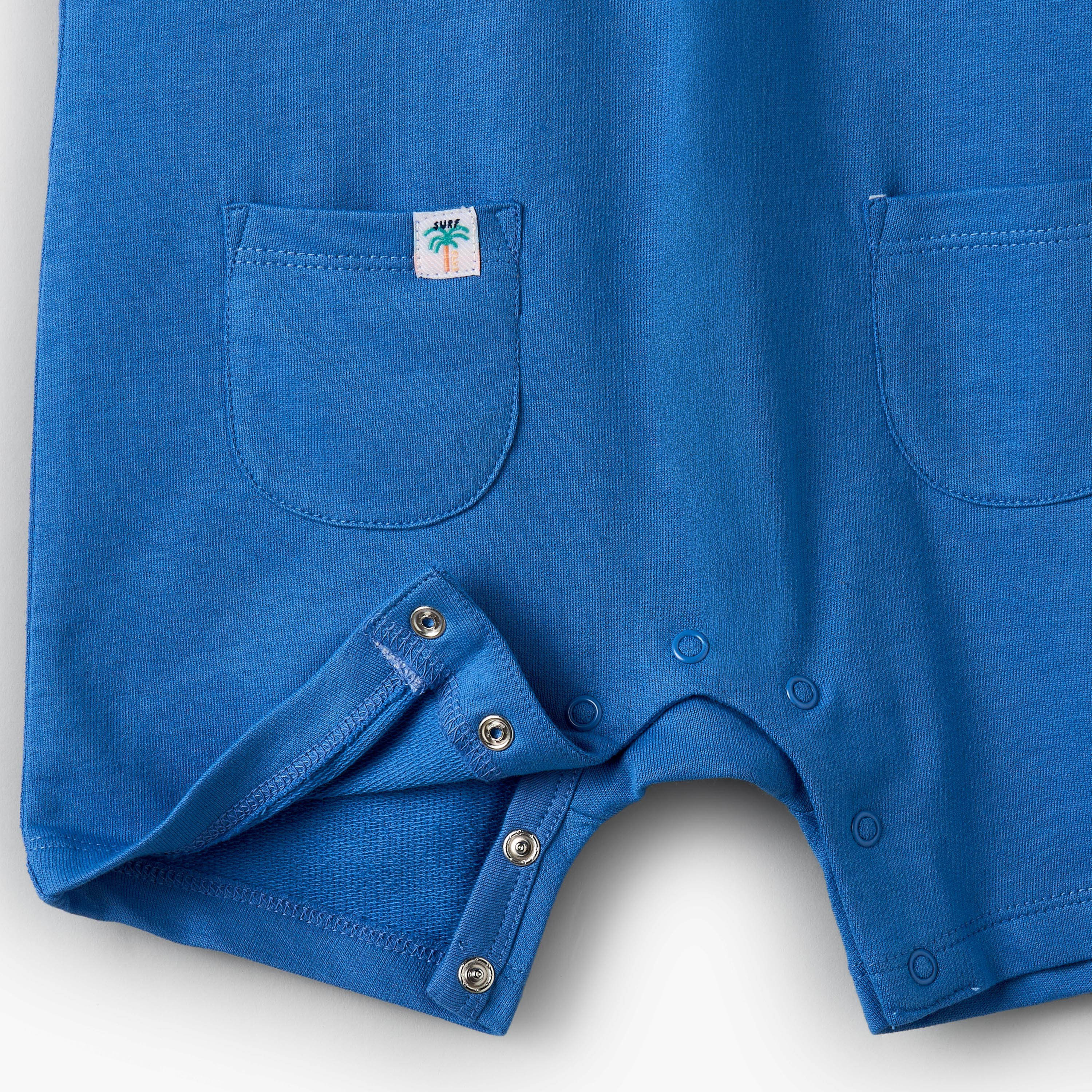 طقم أفرول بياقة قميص وأكمام قصيرة مع تطريز قطعتين من جونيورز-baby-boys-clothing-rompers-image-8