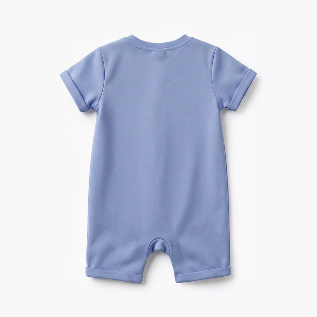 Pack of 2 Juniors Round Neck Short Sleeves Romper with Snap Button Closure-baby-boys-clothing-rompers-image-6