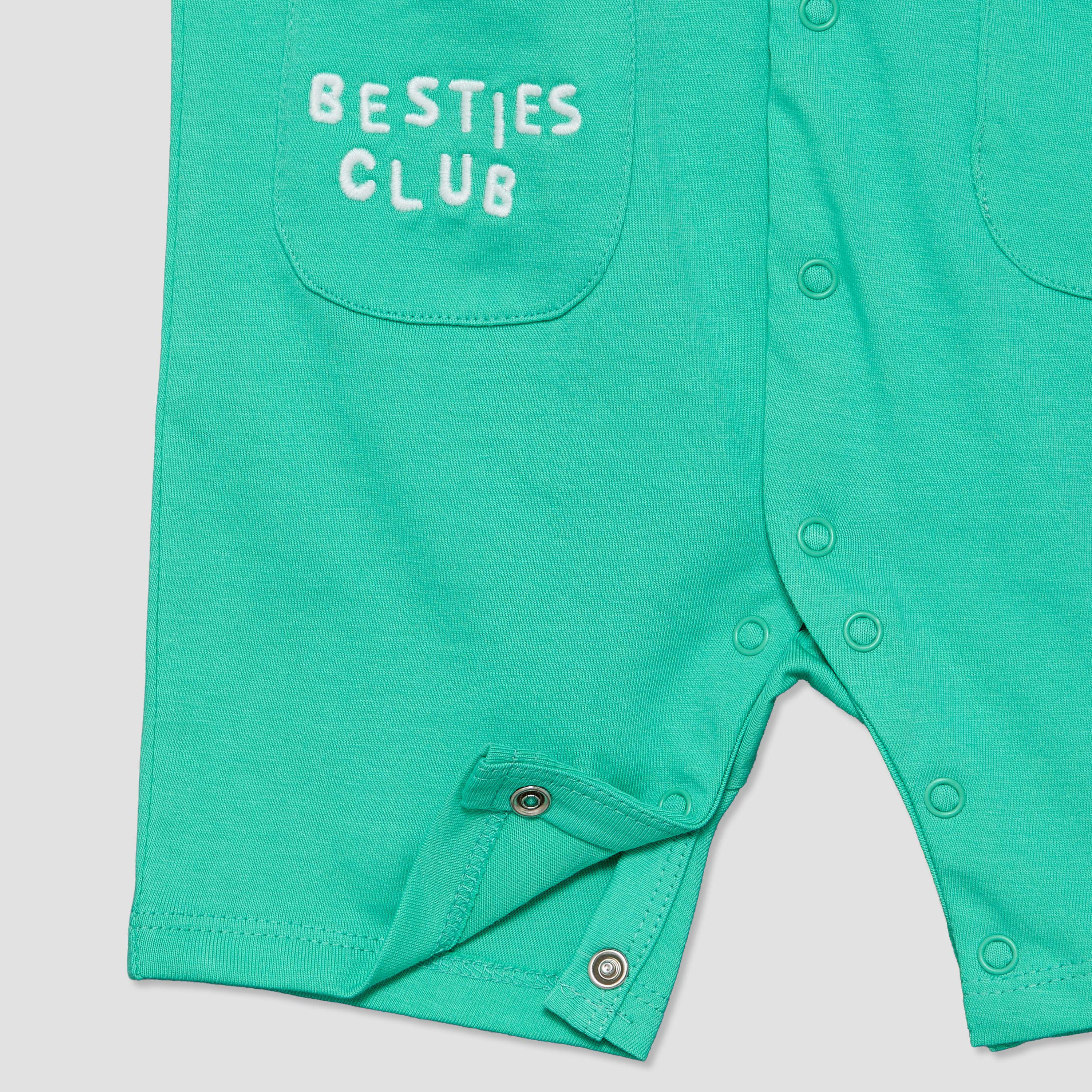 Pack of 2 Juniors Round Neck Short Sleeves Romper with Applique Detail-baby-boys-clothing-rompers-image-5